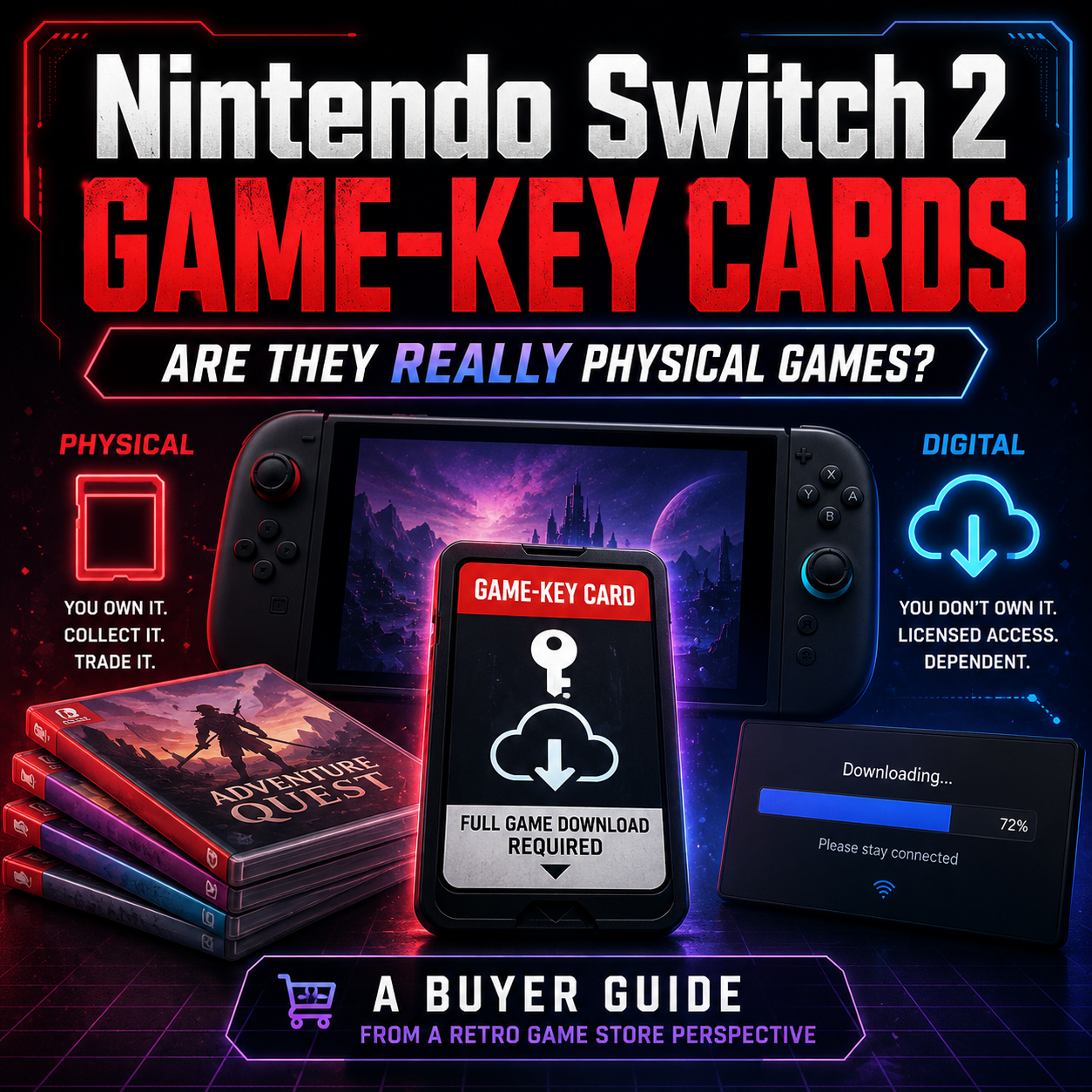 Nintendo Switch 2 Game-Key Cards: Are They Really Physical Games?