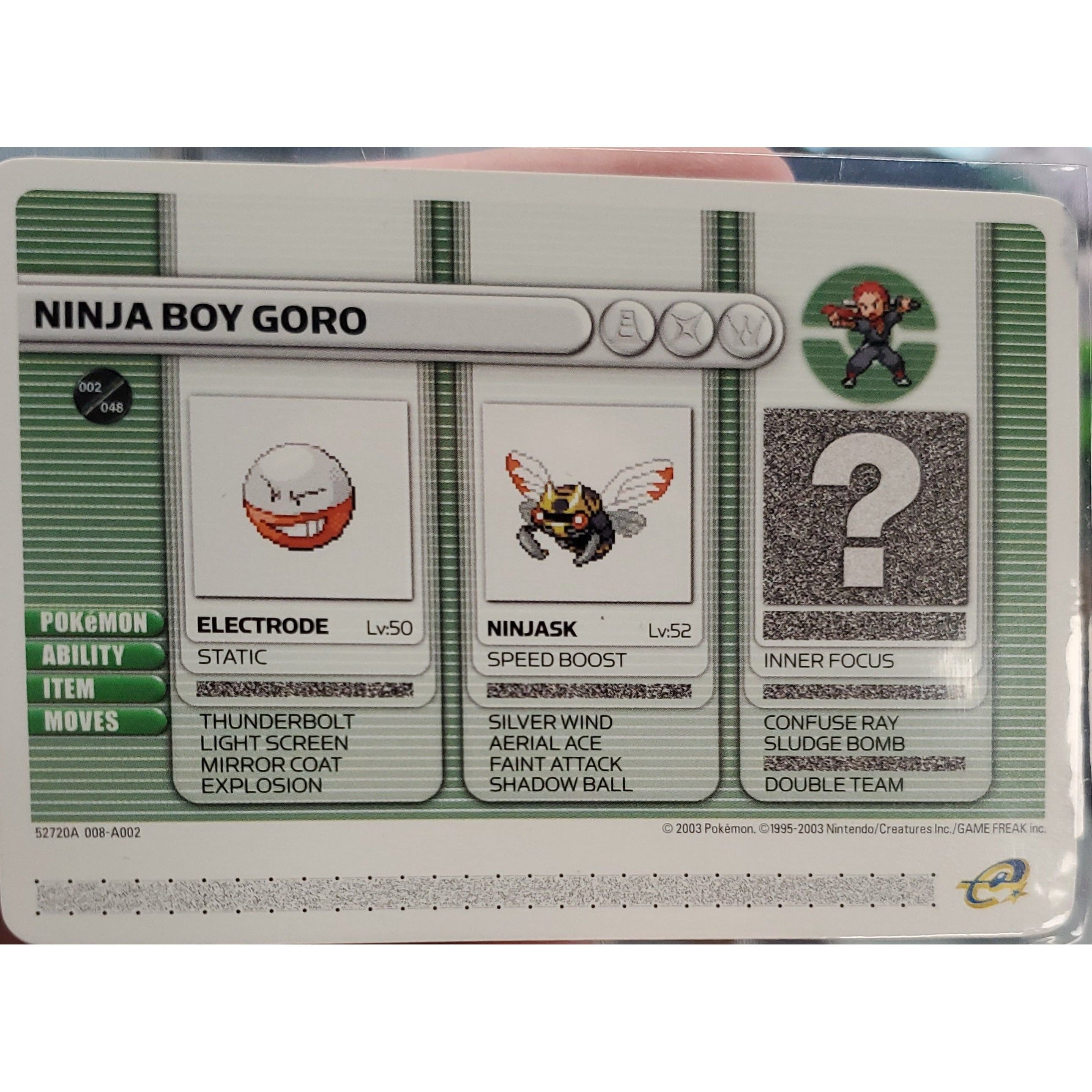 e-Reader - Pokemon Battle Card - Ninja Boy Goro