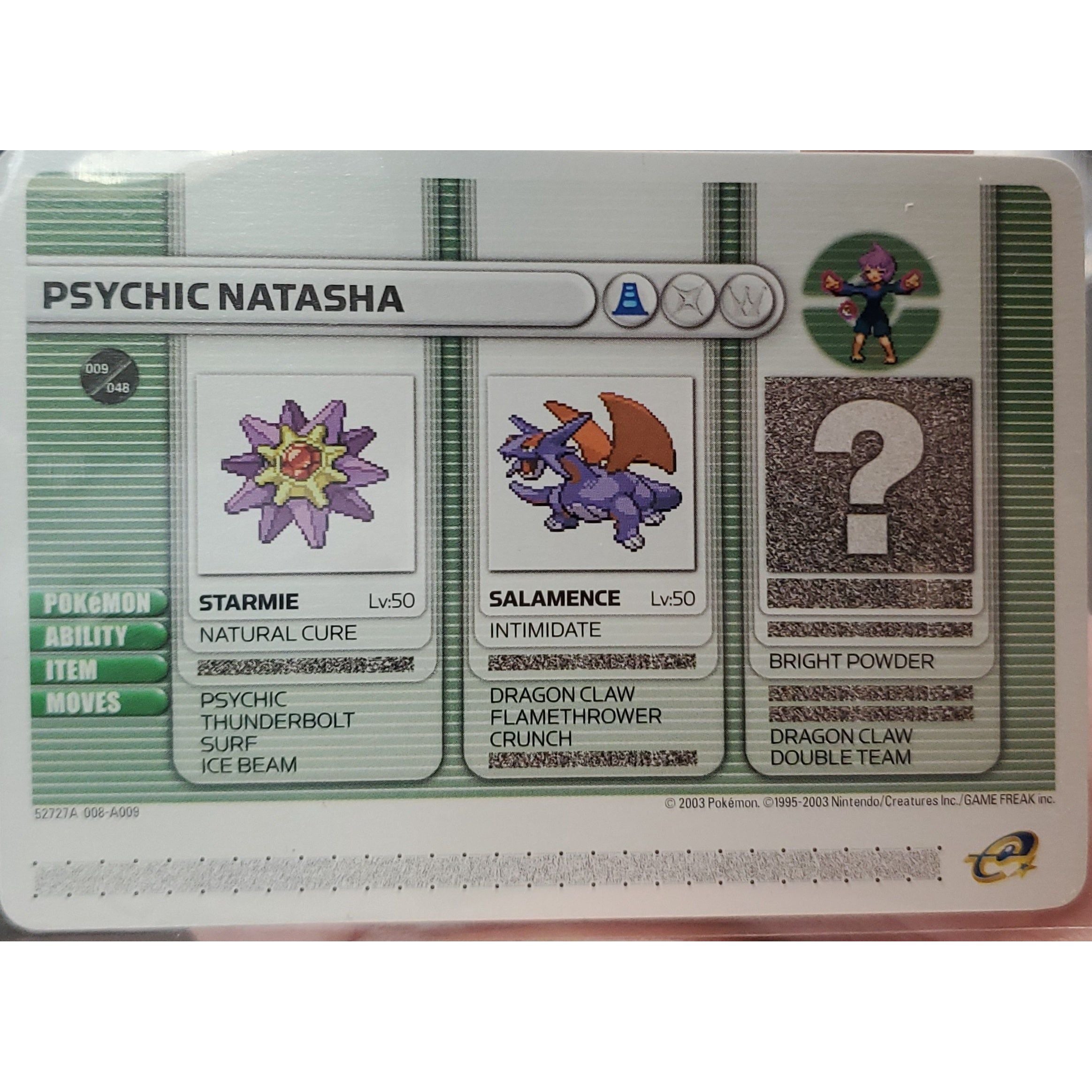 e-Reader - Pokemon Battle Card - Psychic Natasha