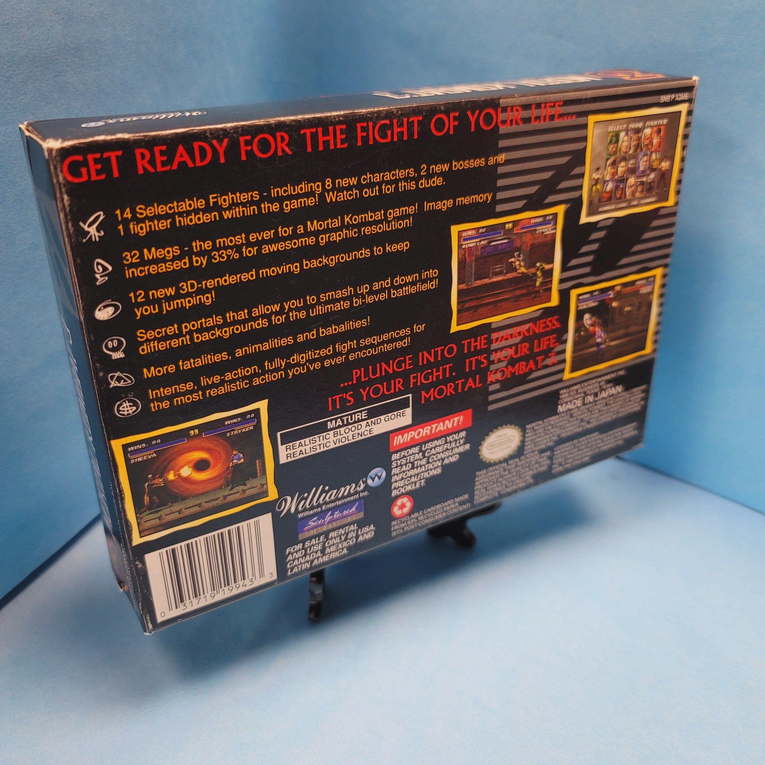 SNES - Mortal Kombat 3 (Complet en Boite / A / Avec Manuel)