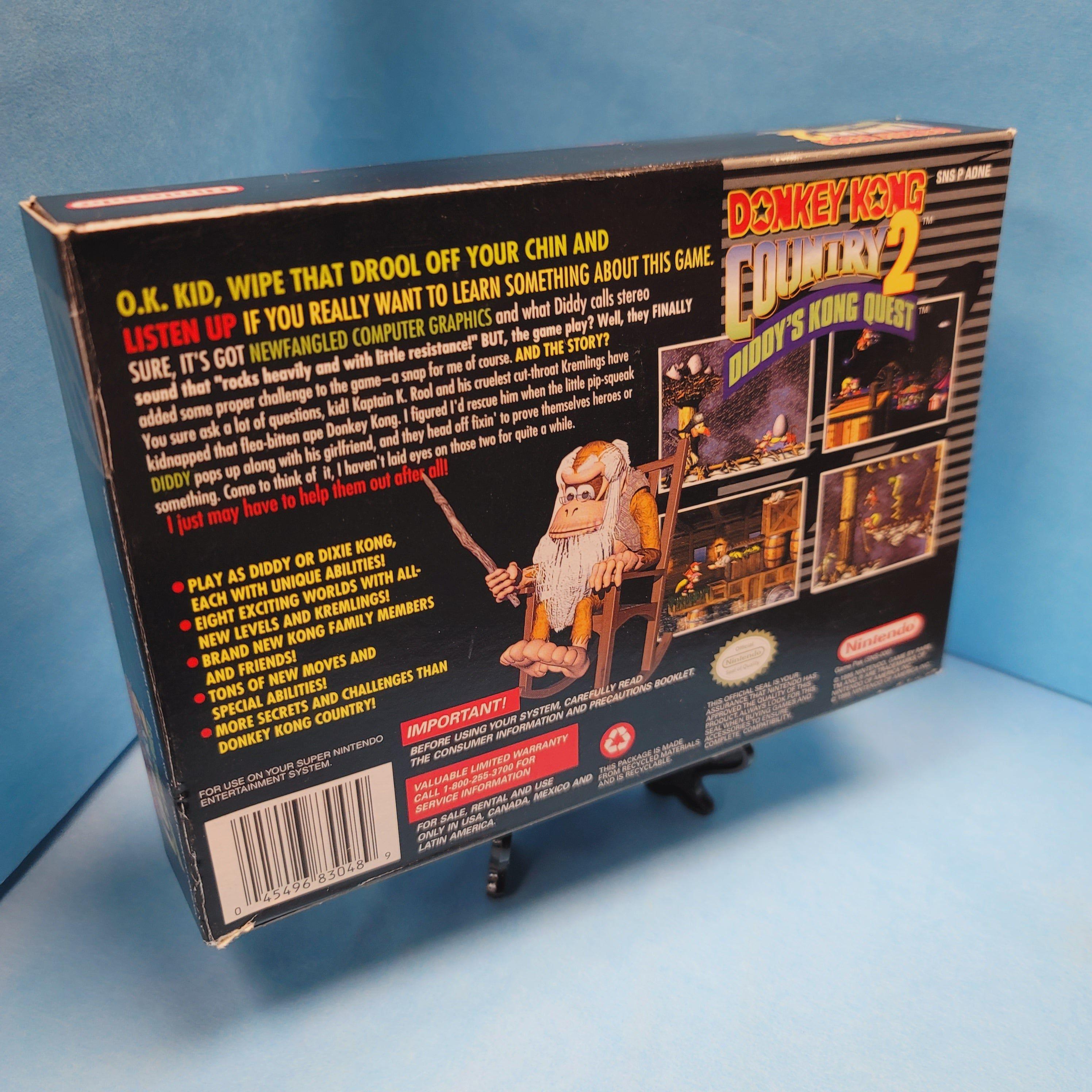 SNES - Donkey Kong Country 2 Diddy's Kong Quest (Complete in Box / A / With Manual)