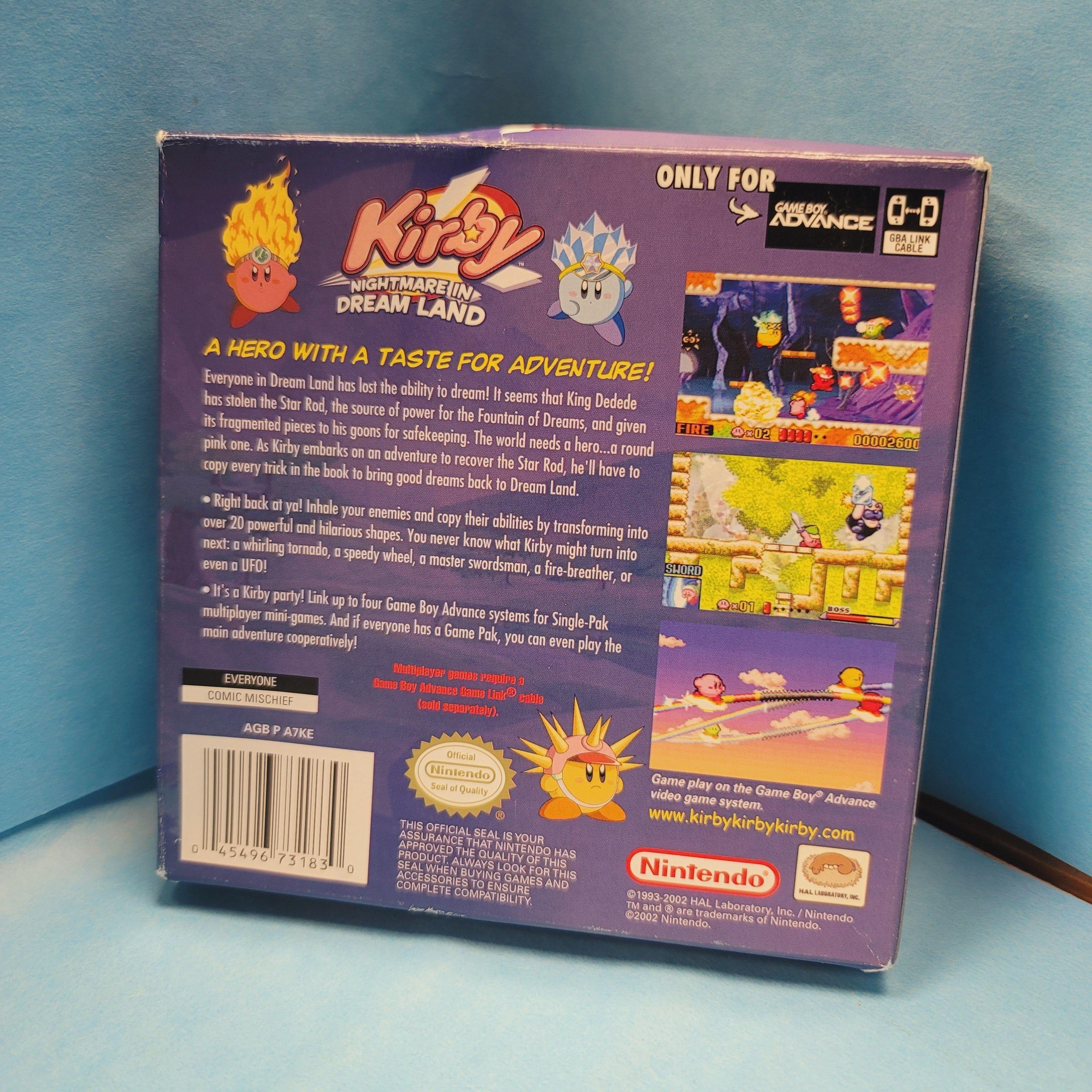 GBA - Kirby Nightmare in Dream Land (Complete in Box / A- / With Manual)