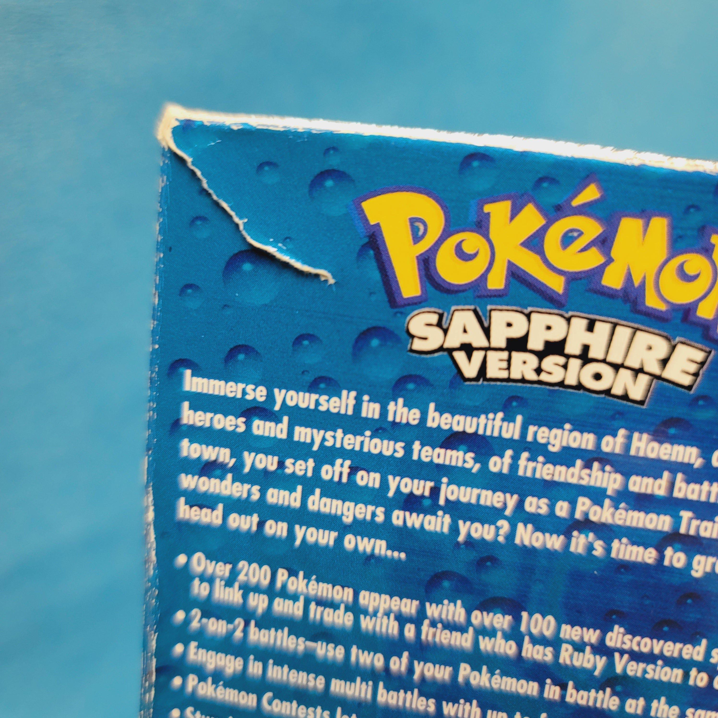 GBA - Pokemon Sapphire (Complete in Box / B+ / No Manual)