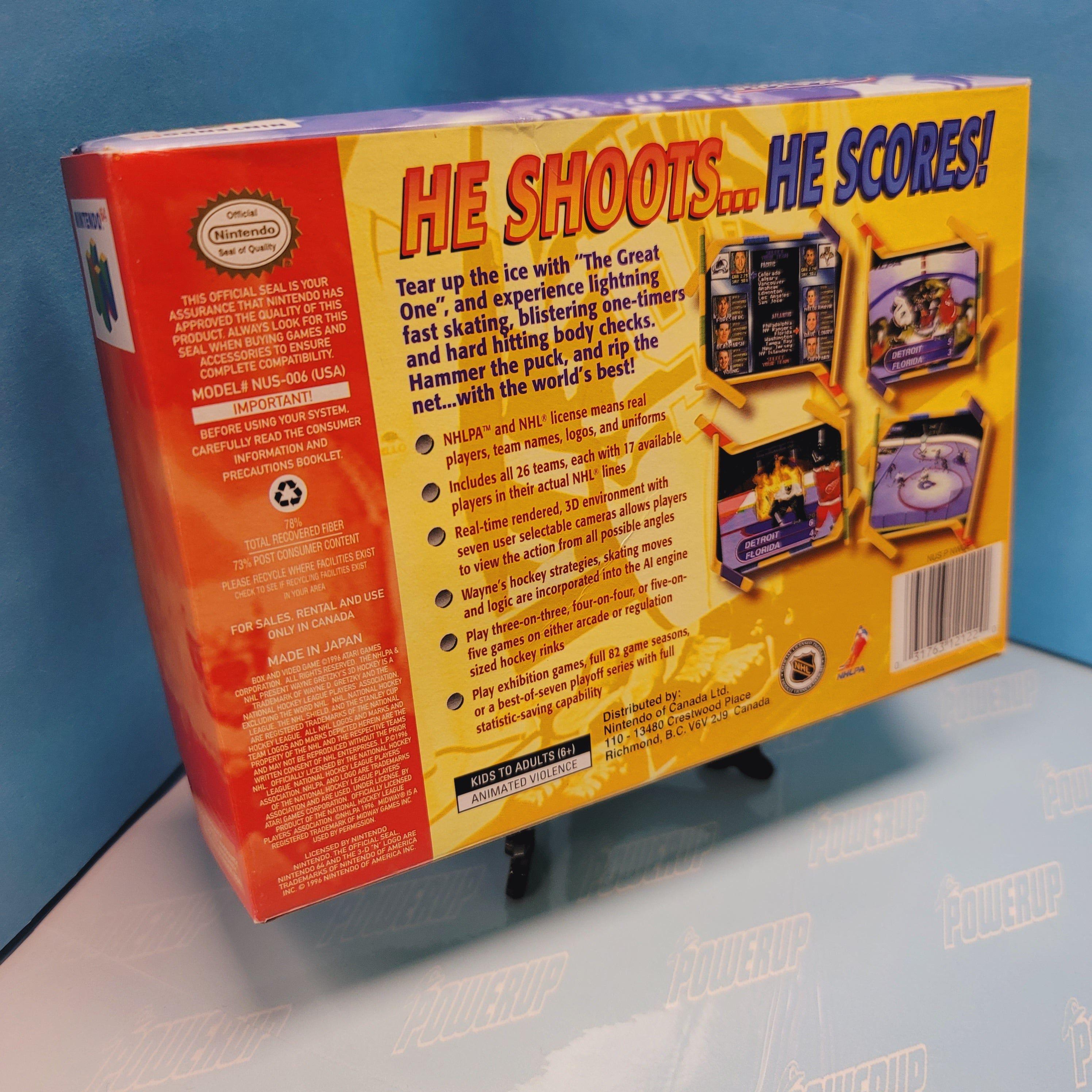N64 - Hockey 3D de Wayne Gretzky (Complet en Boite / B / Avec Manuel)