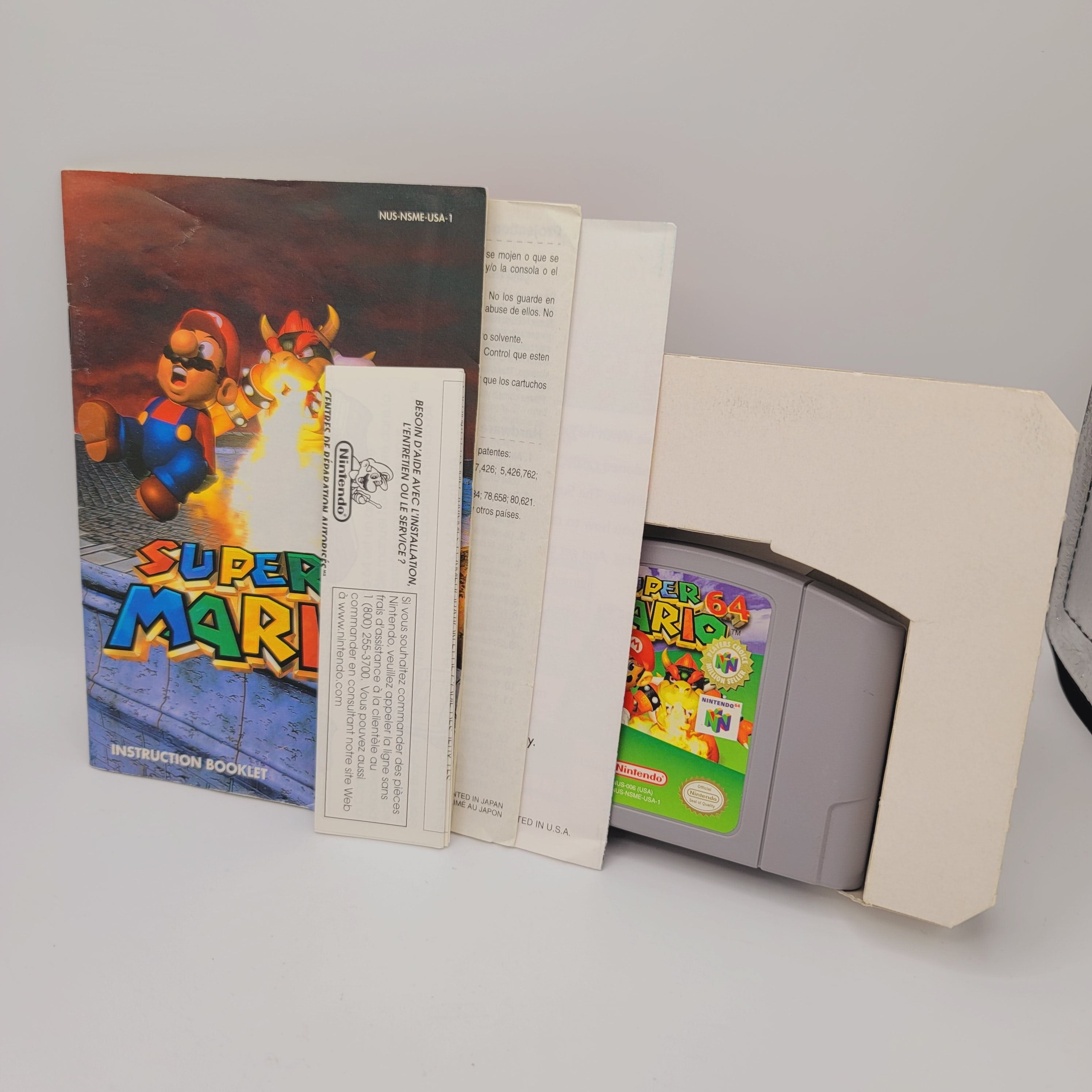 N64 - Super Mario 64 (Complete in Box / Player's Choice / A- / With Manual)