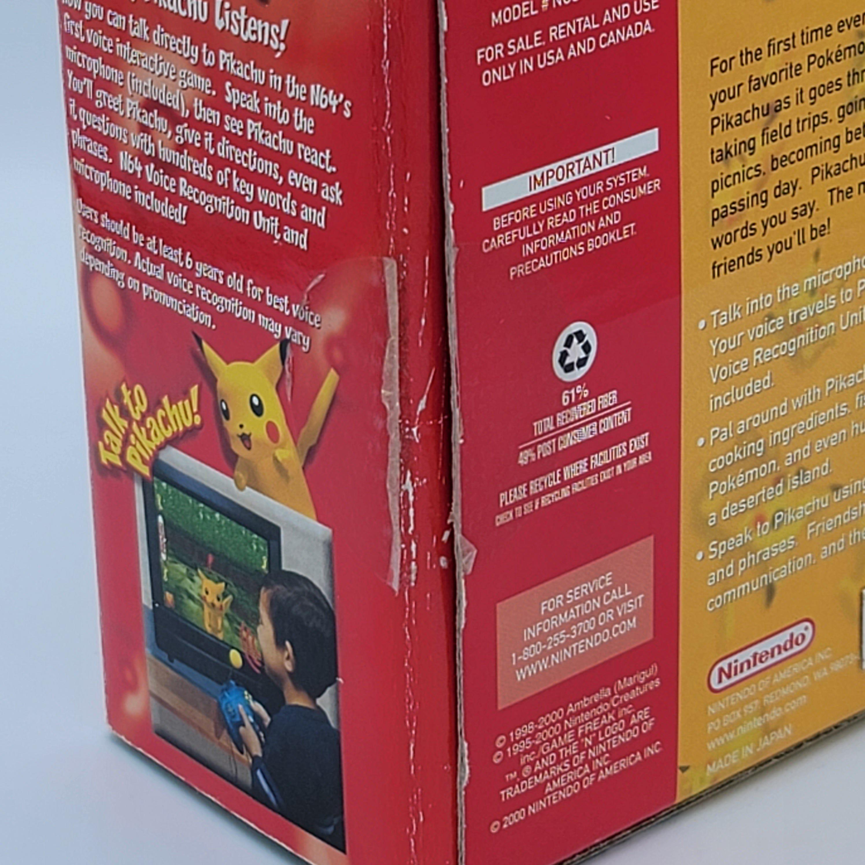 N64 - Hey You Pikachu (Complete in Box / B / With Manual / No Controller Clip or Mic Foam)