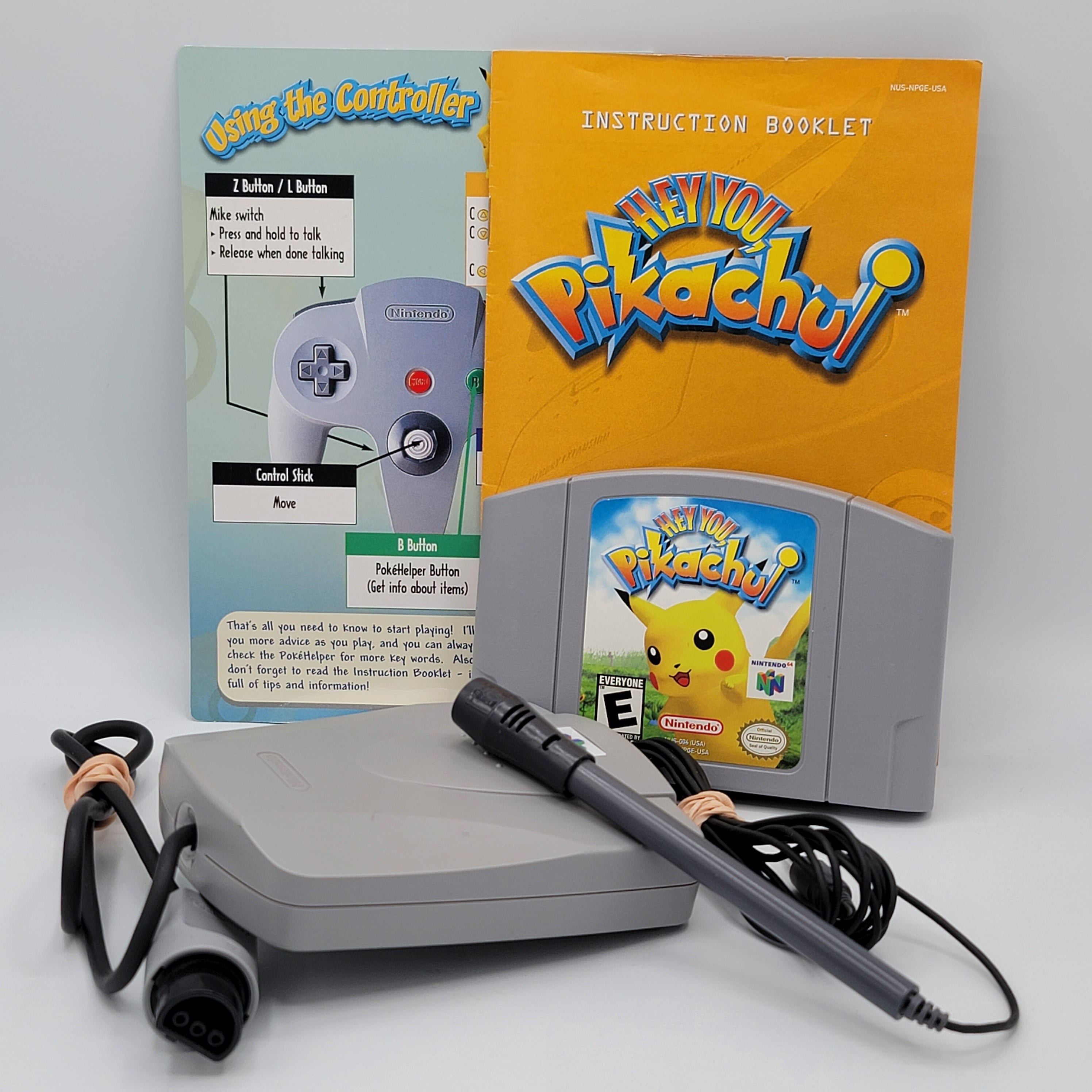 N64 - Hey You Pikachu (Complete in Box / B / With Manual / No Controller Clip or Mic Foam)