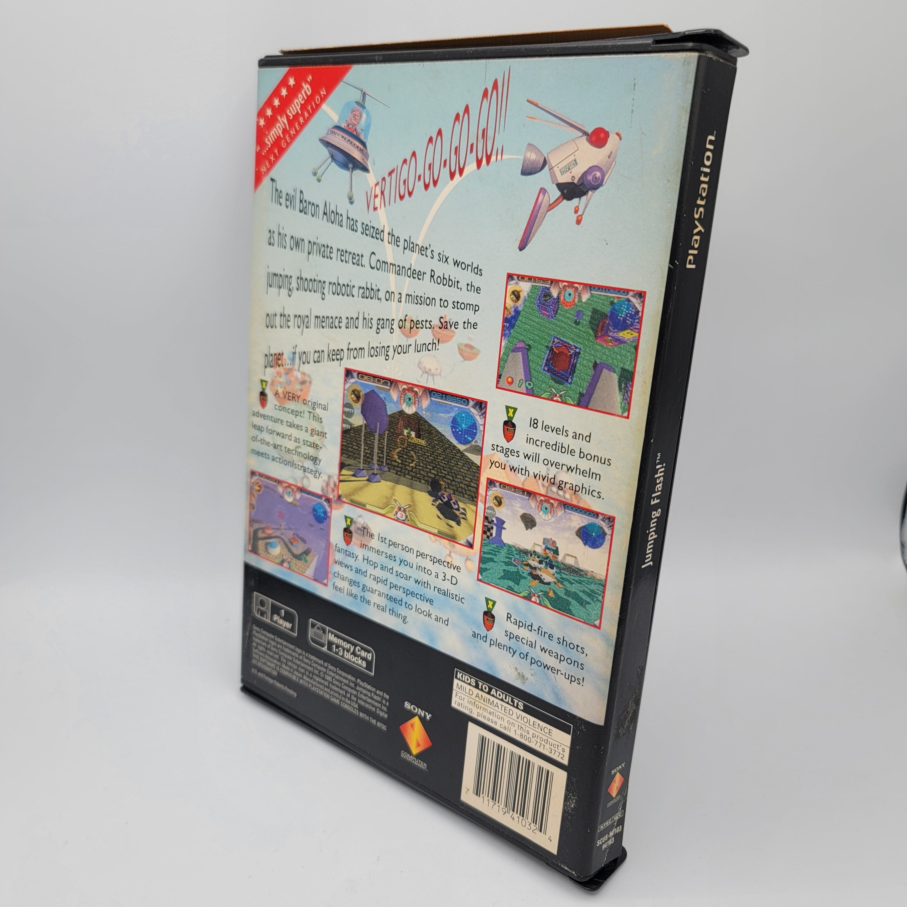 PS1 - Jumping Flash! (Long Box / Loose Clasps)