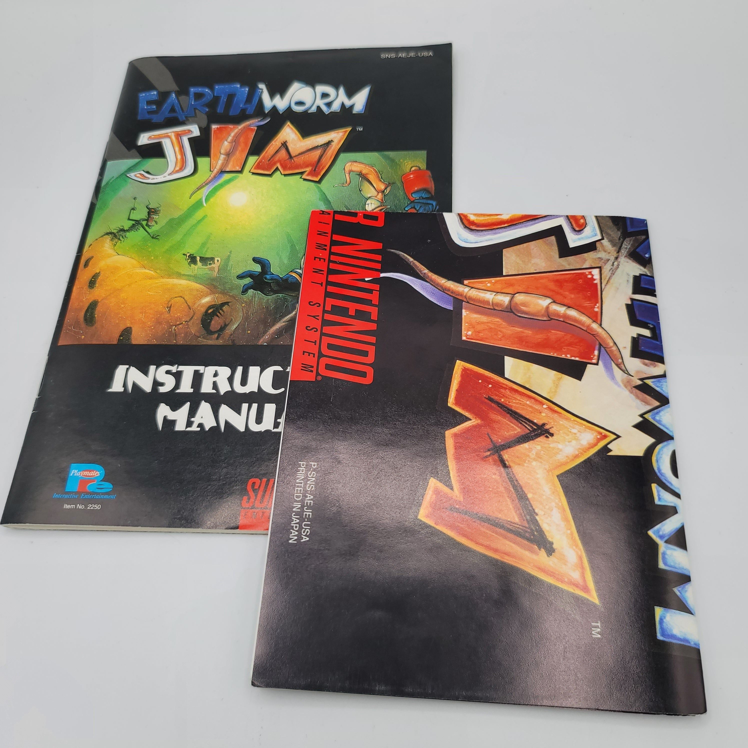SNES - Earthworm Jim (Complete in Box / A+ / With Manual & Poster)