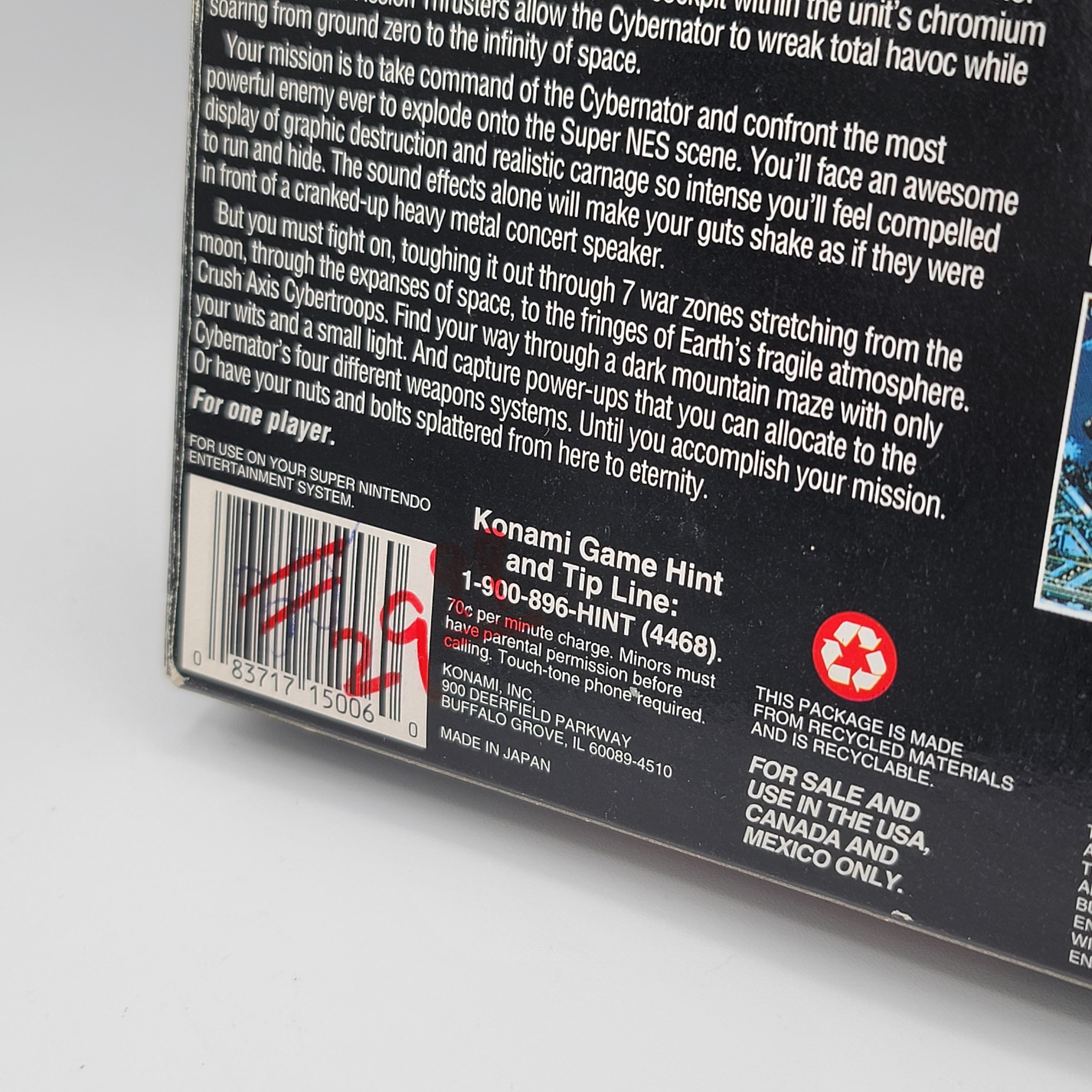 SNES - Cybernator (Complete in Box / B+ / With Manual)