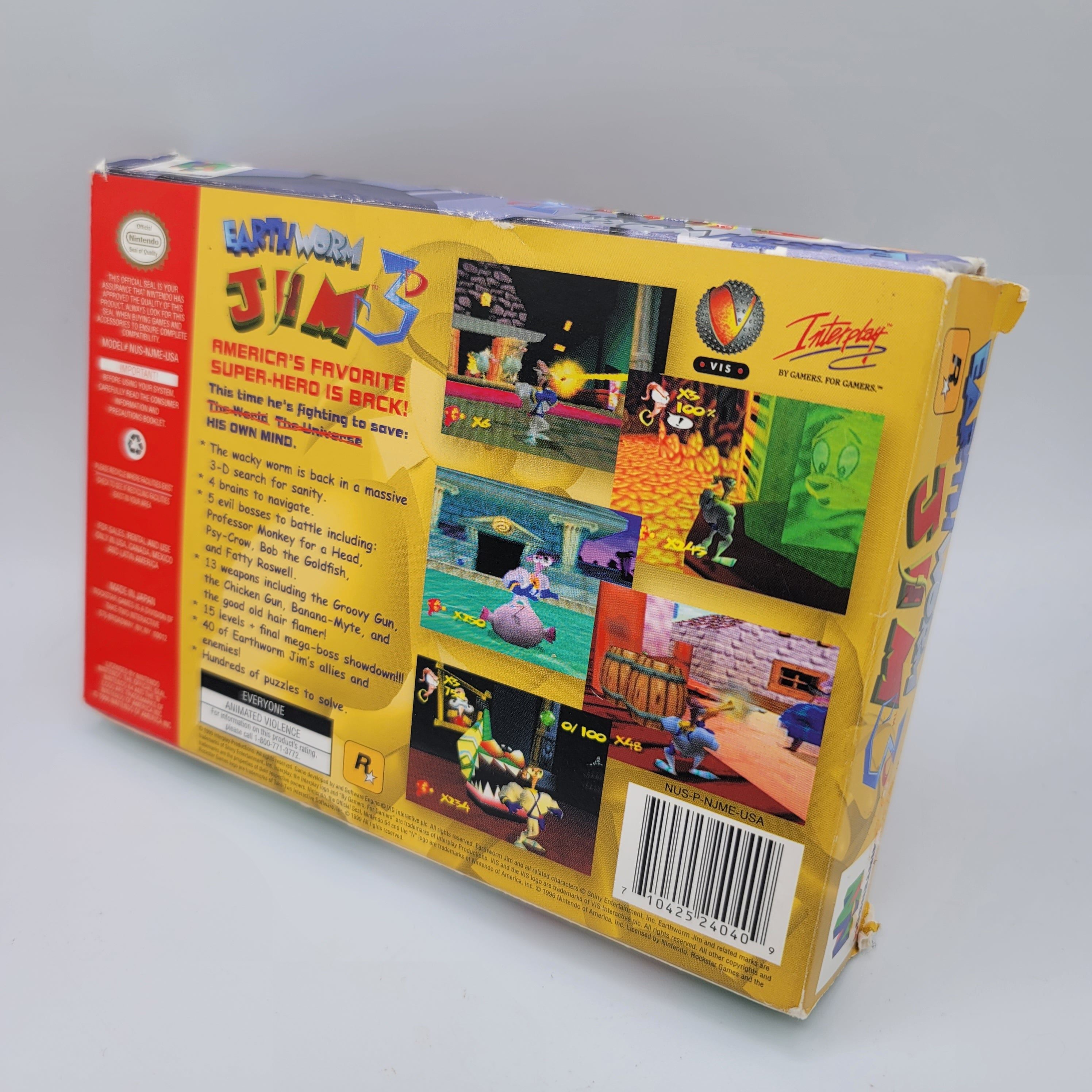 N64 - Earthworm Jim 3D (Complete in Box / C / No Manual)