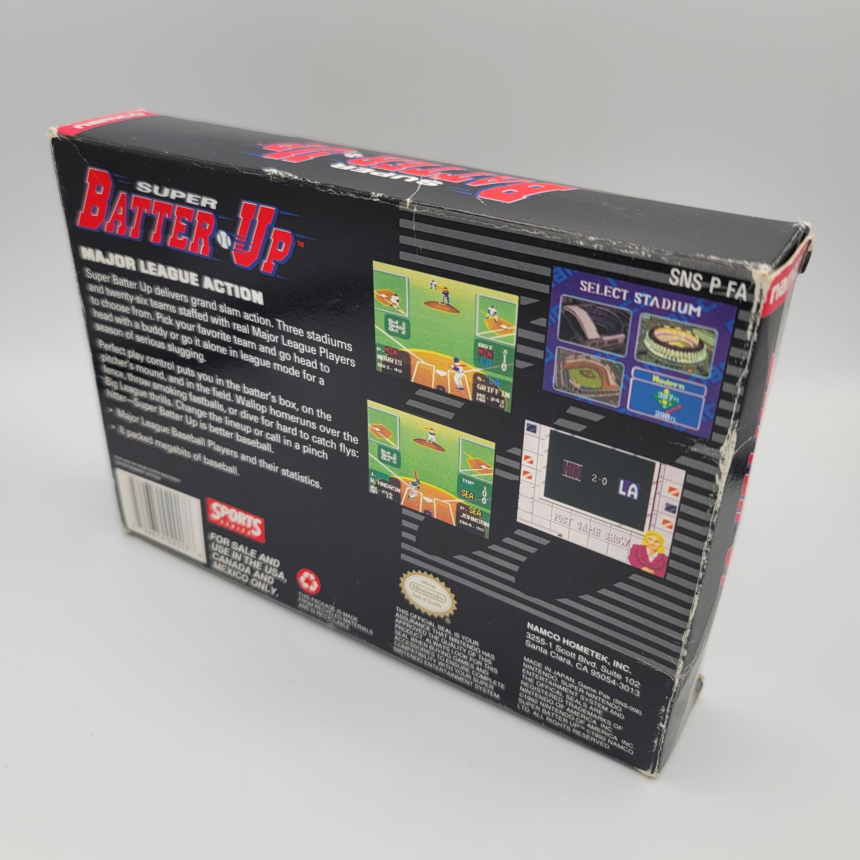 SNES - Super Batter Up (Complete in Box / B+ / With Manual)