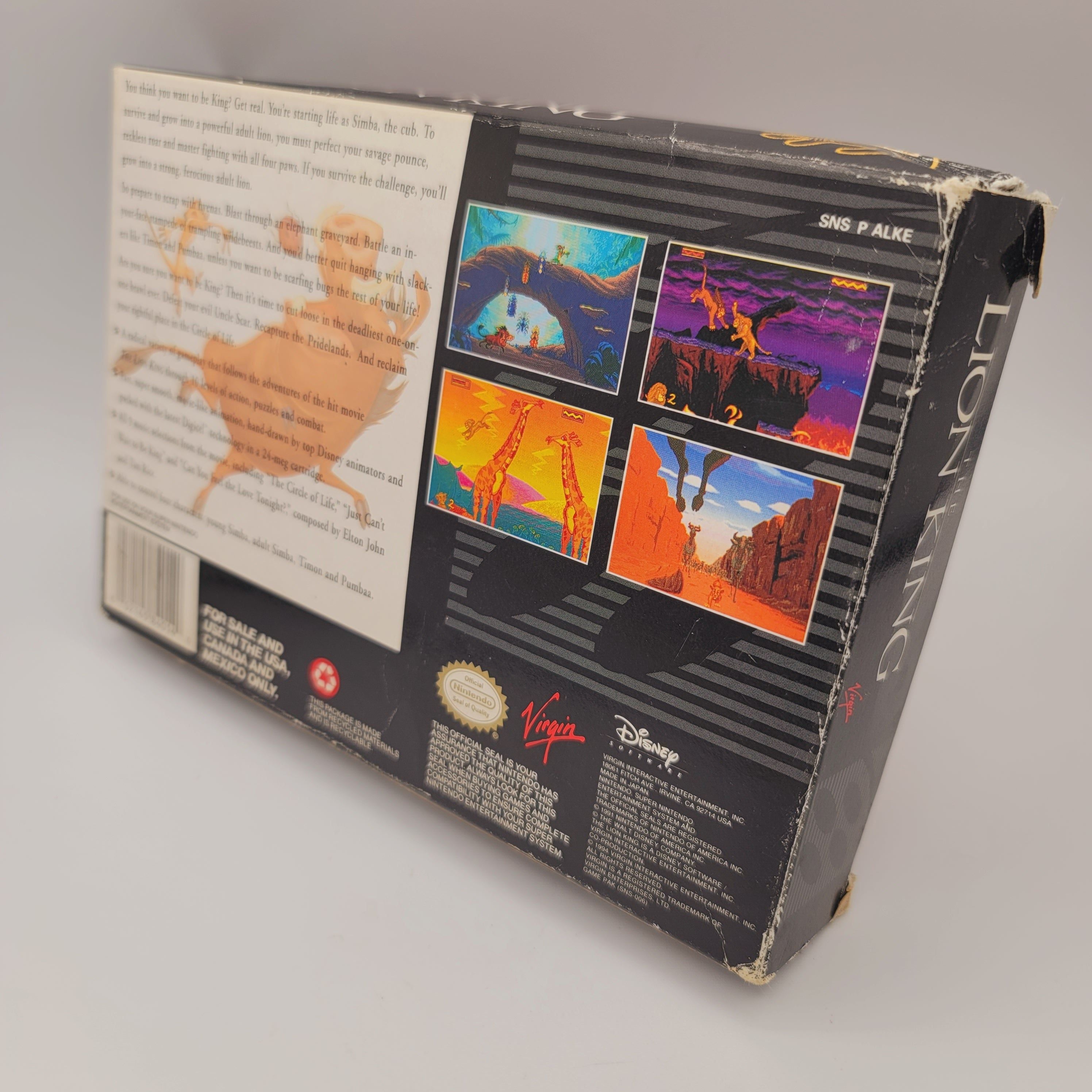 SNES - The Lion King (Complete in Box / C+ / No Manual)