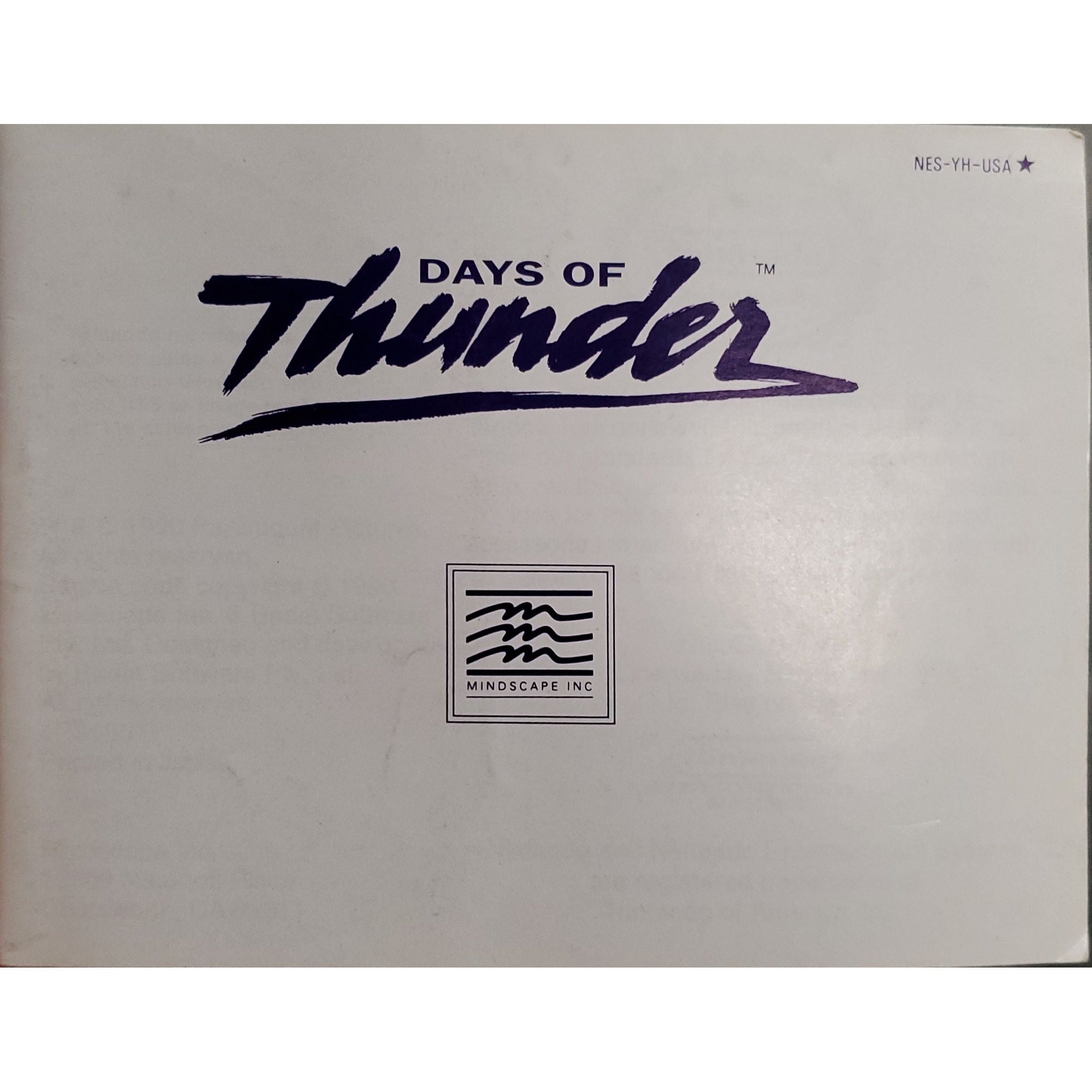 NES - Days of Thunder (Manual)