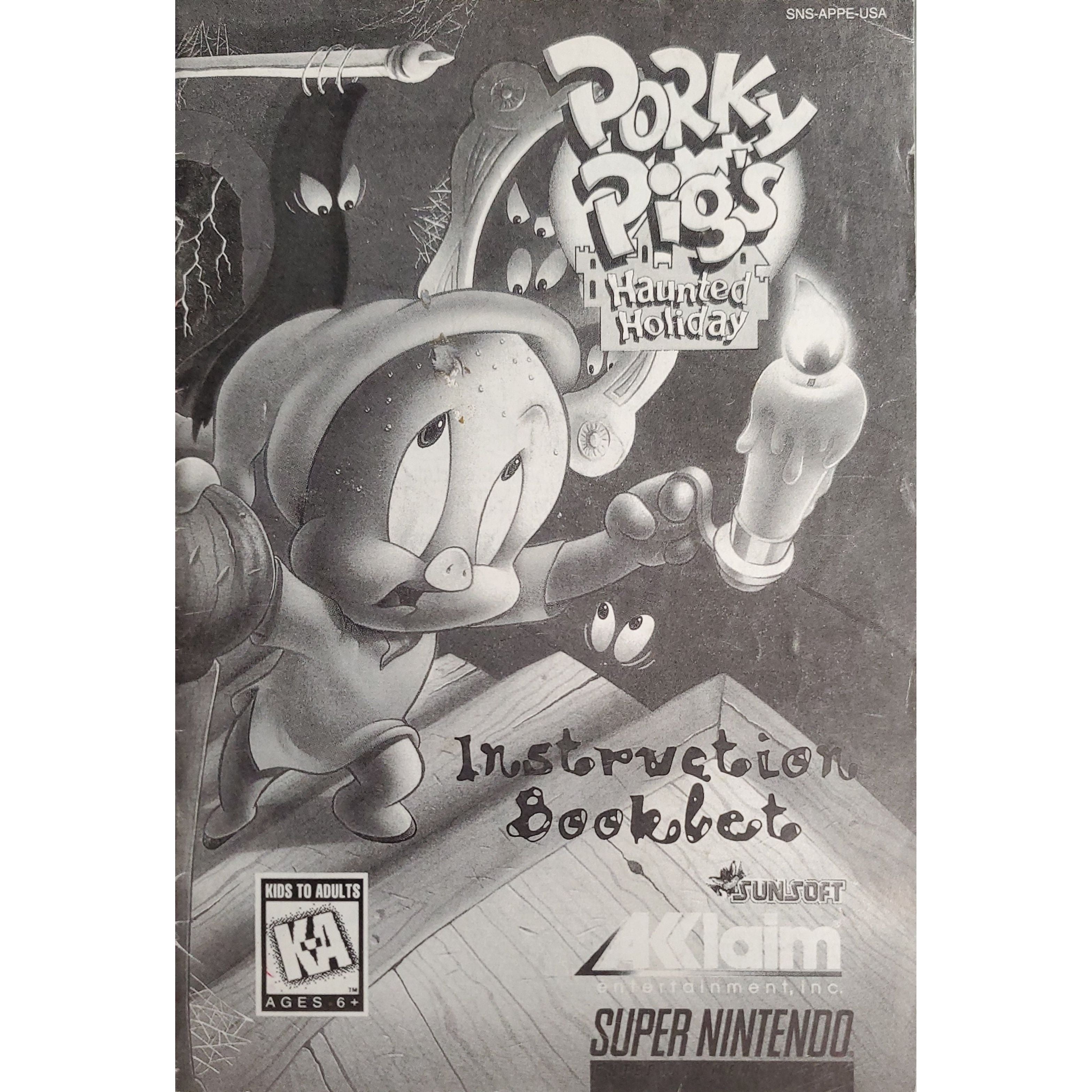 SNES - Porky Pig's Haunted Holiday (Manual)