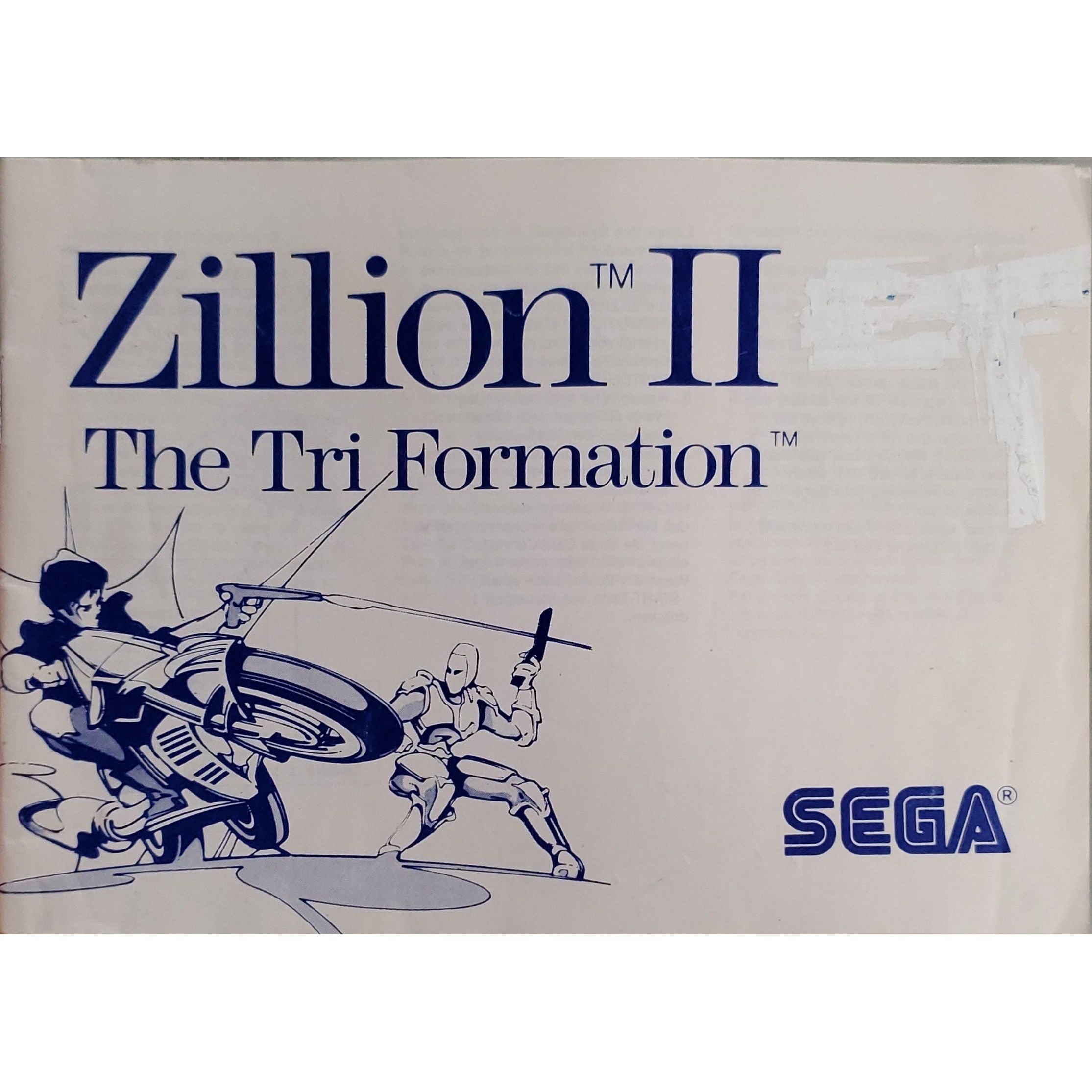 Master System - Zillion II The Tri Formation (Manual/Minor Wear)