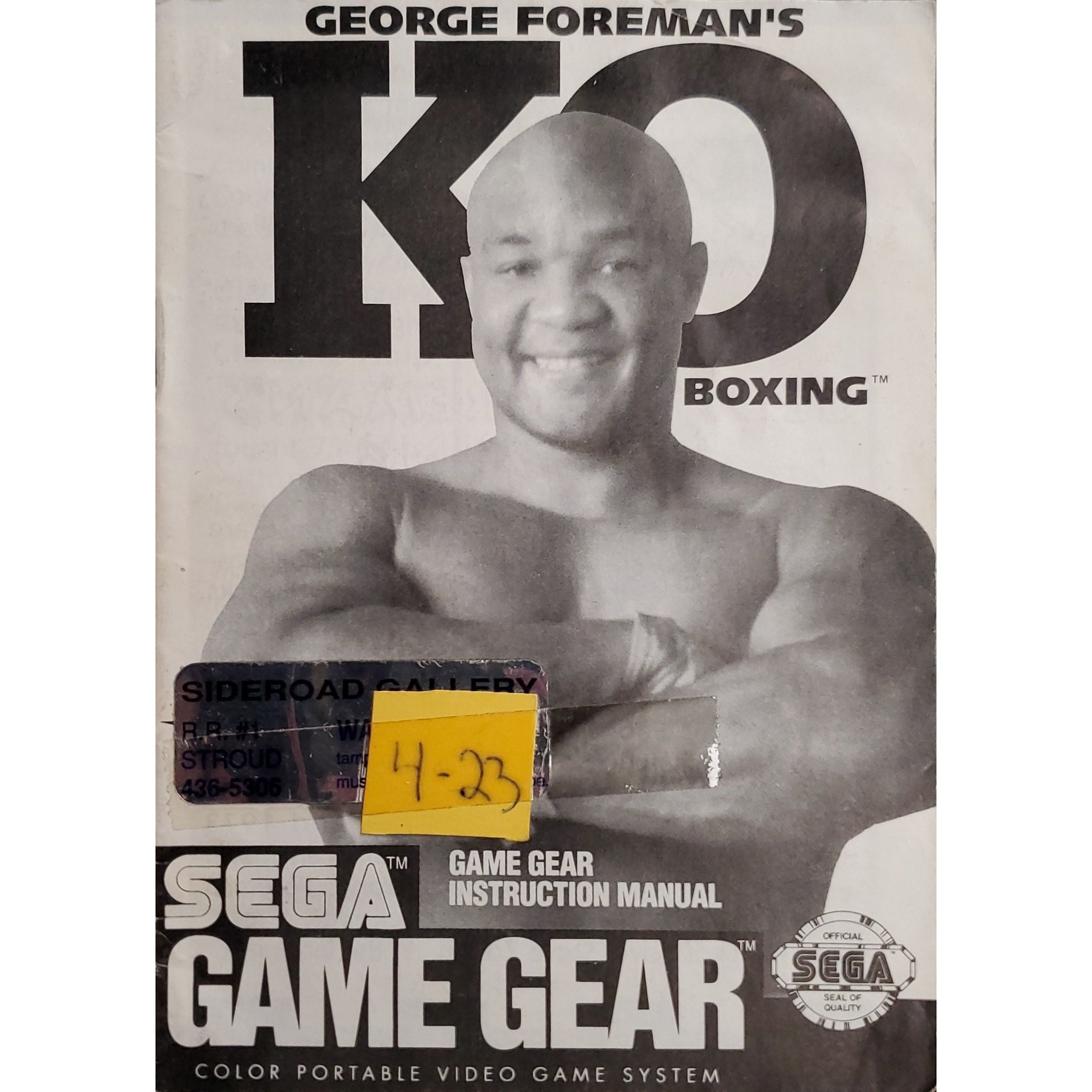 GameGear - George Foreman's KO Boxing (Monochromatic Manual)