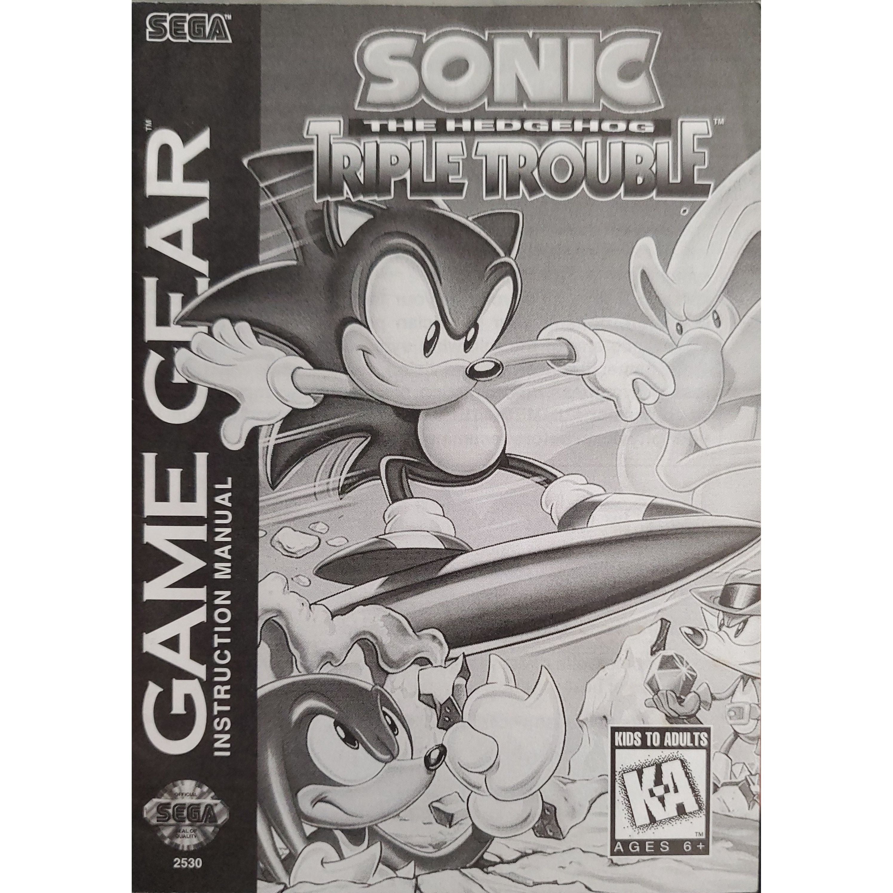 GameGear - Sonic the Hedgehog Triple Trouble (Manual)