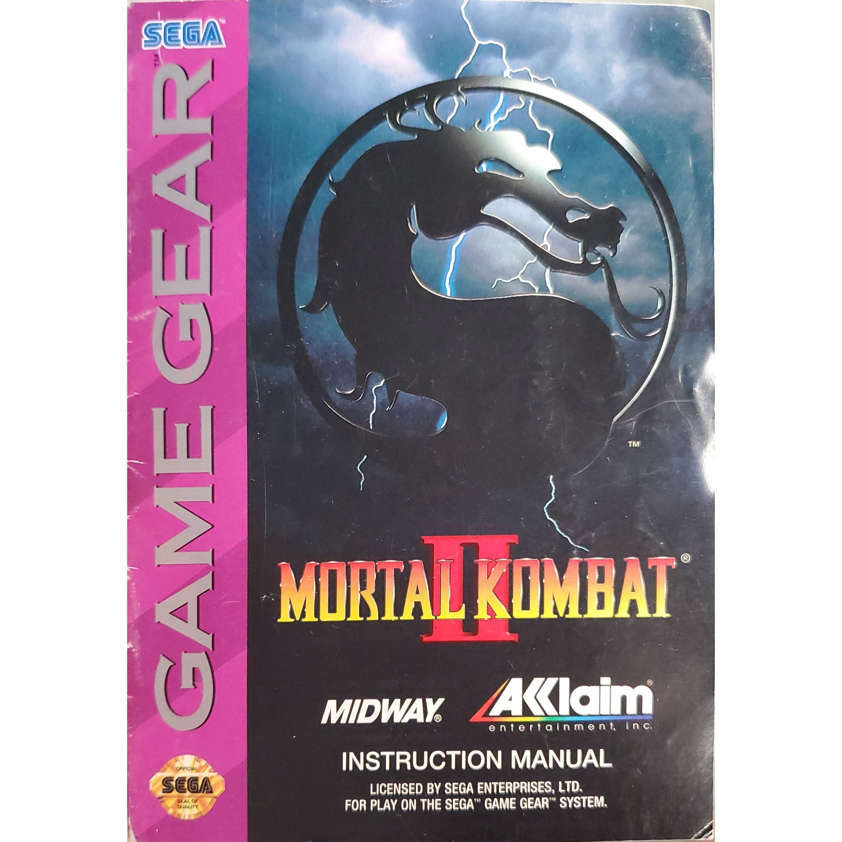 GameGear - Mortal Kombat II (Manual)