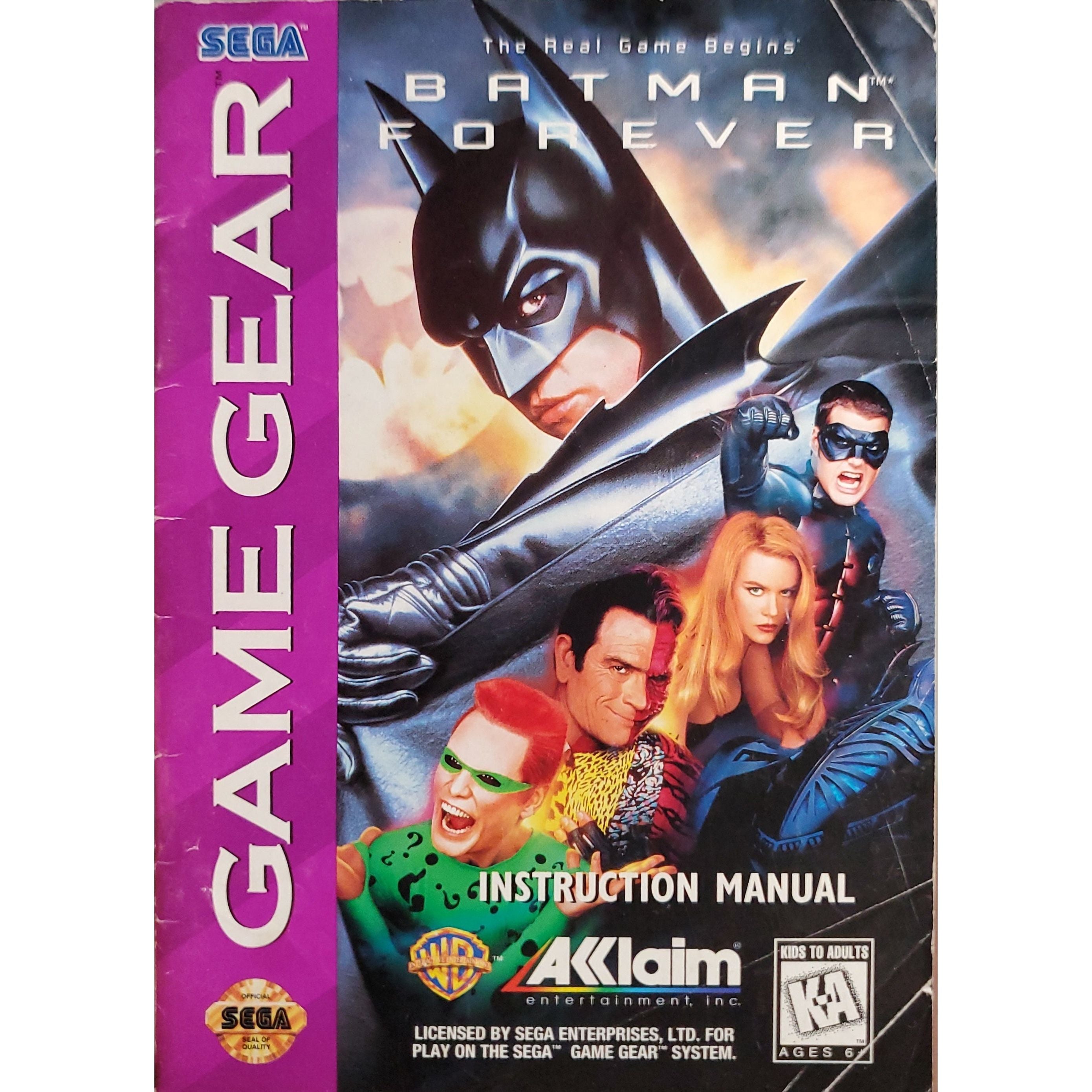 GameGear - Batman Forever (Manual)