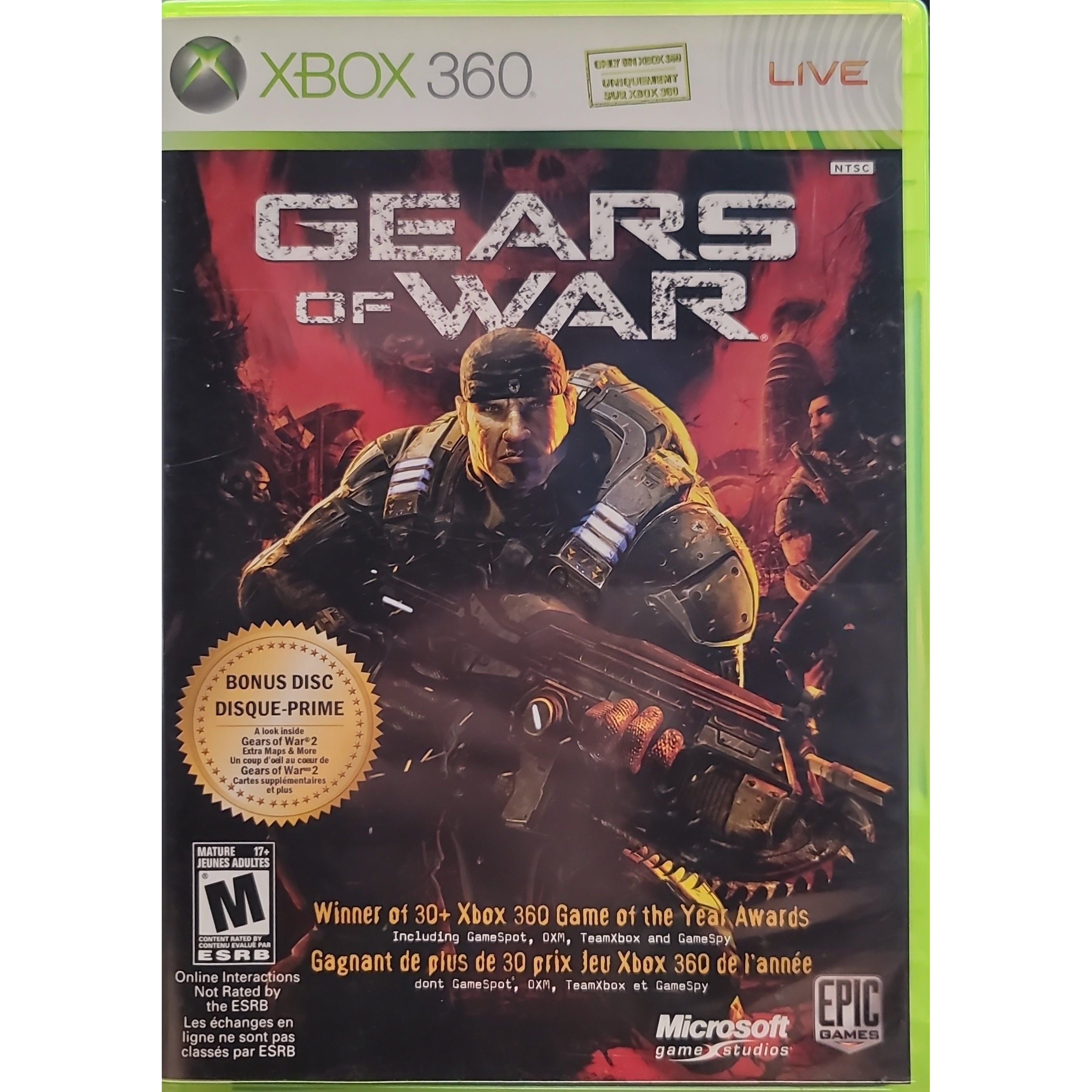 XBOX 360 - Gears of War with Bonus Disc