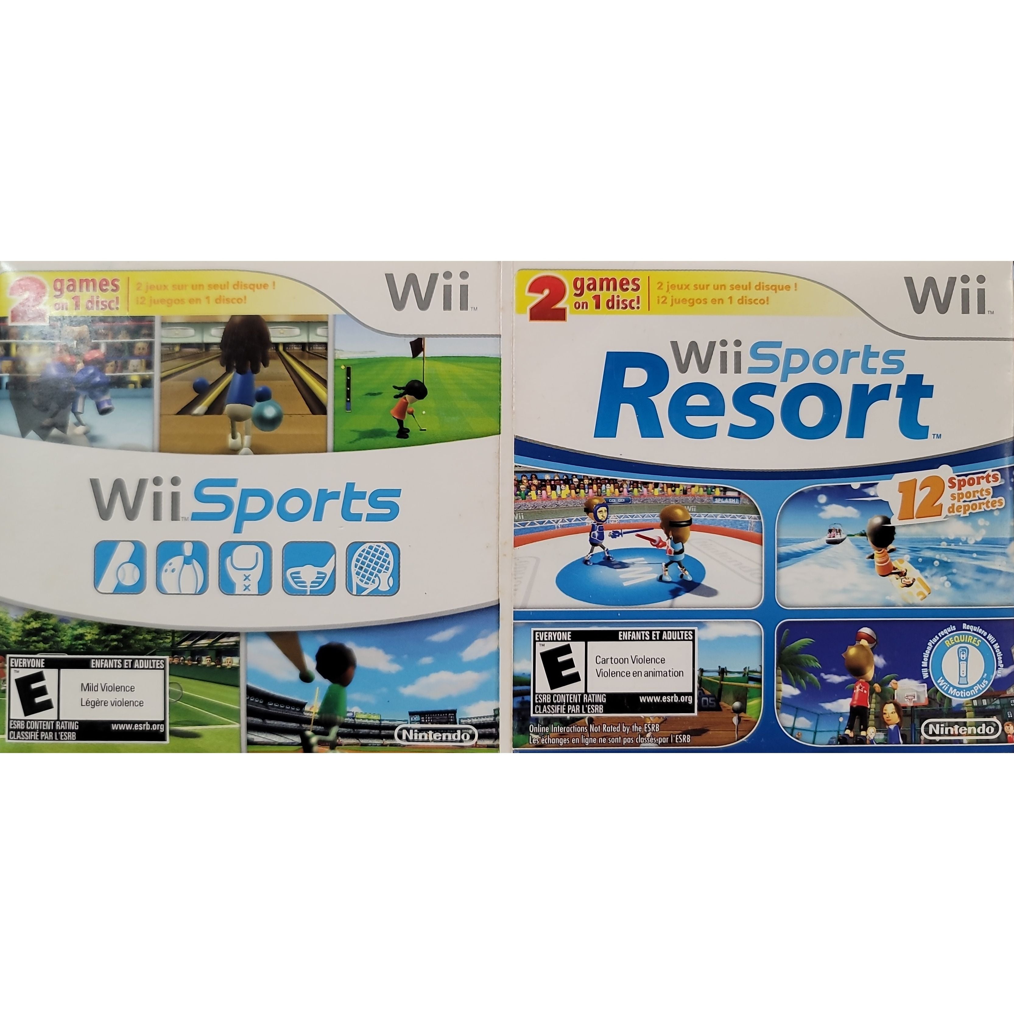Wii - Wii Sports Resort + Wii Sports Combo Pack (In Folder)