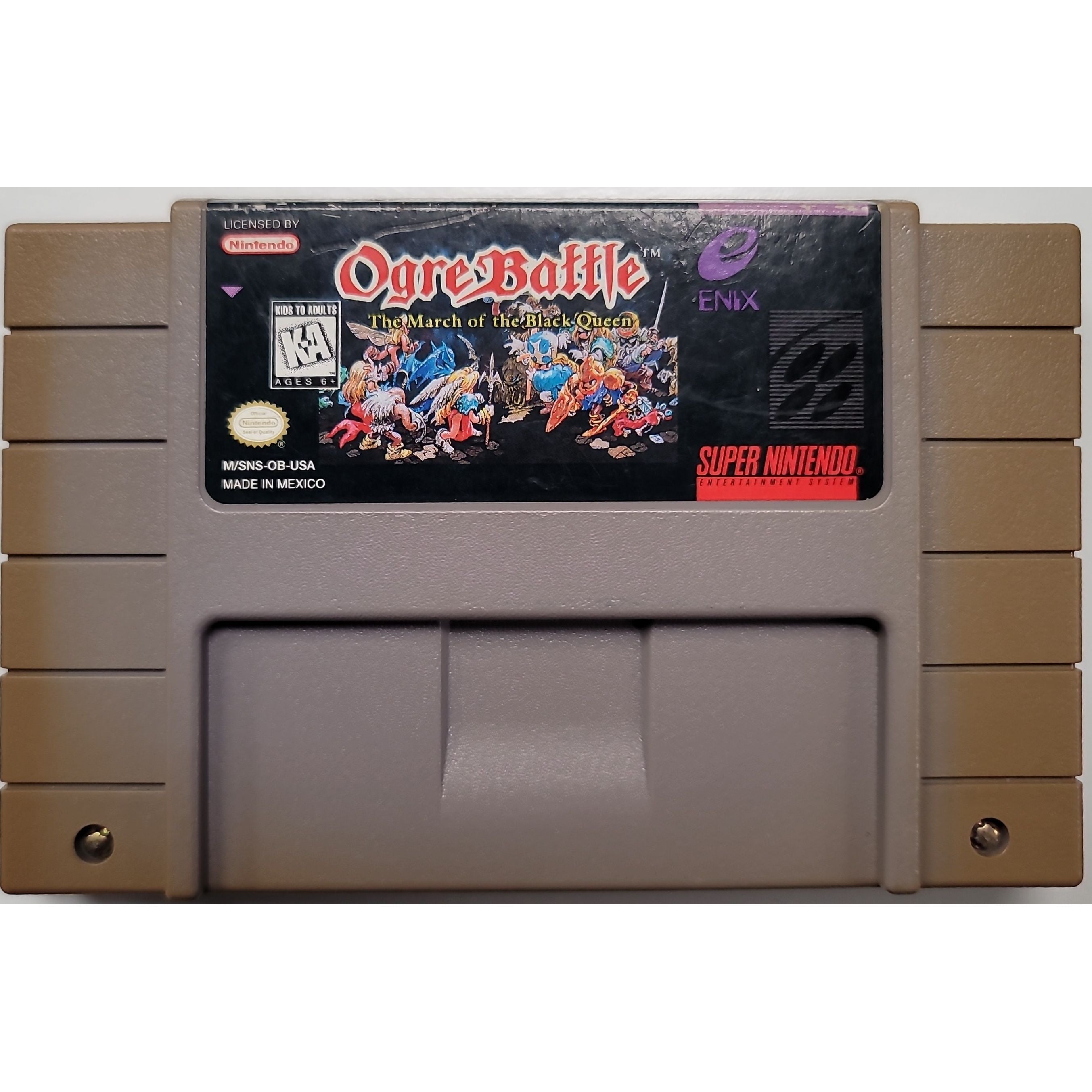 SNES - Ogre Battle The March of the Black Queen (Discolored Cartridge)
