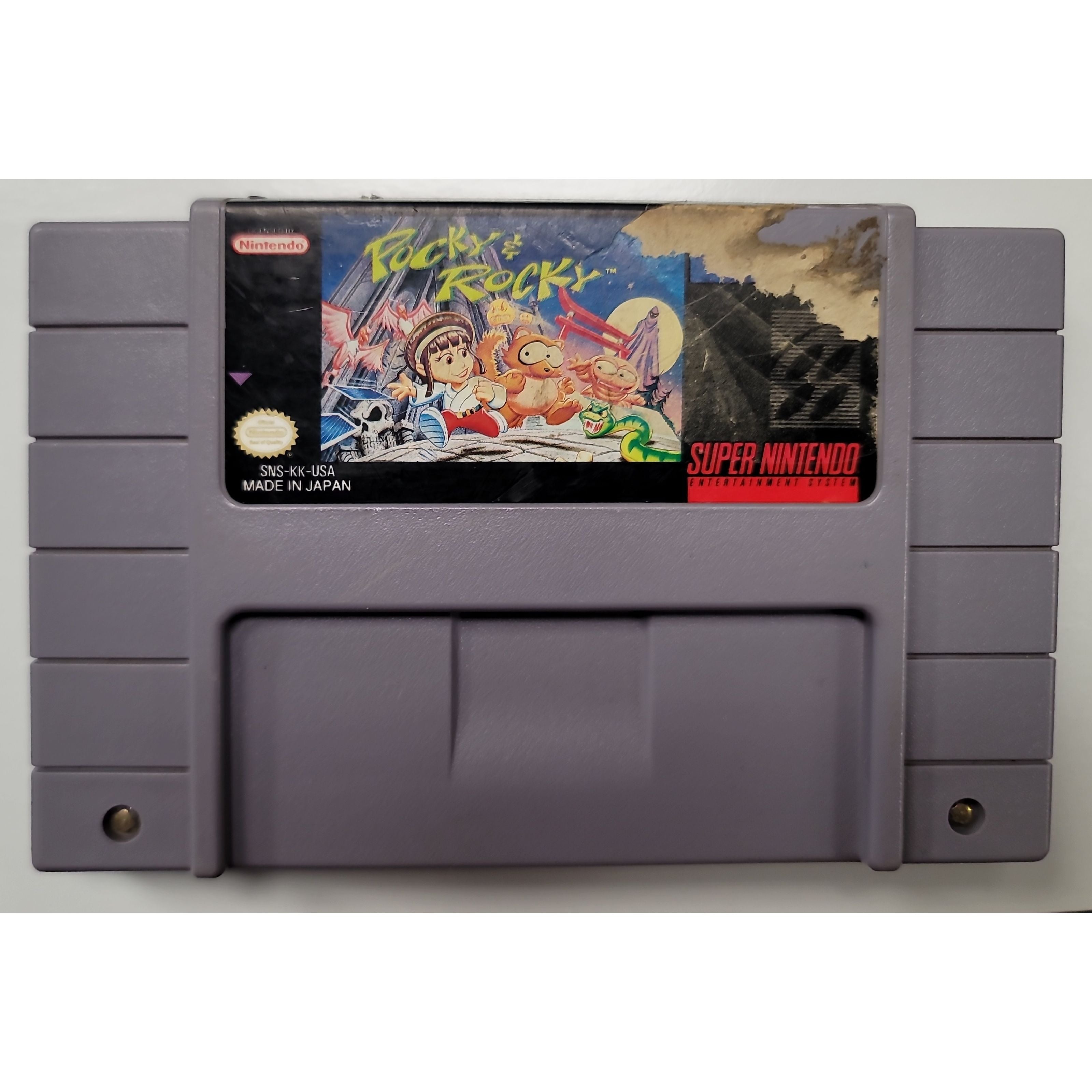 SNES - Pocky & Rocky (Rough Label)