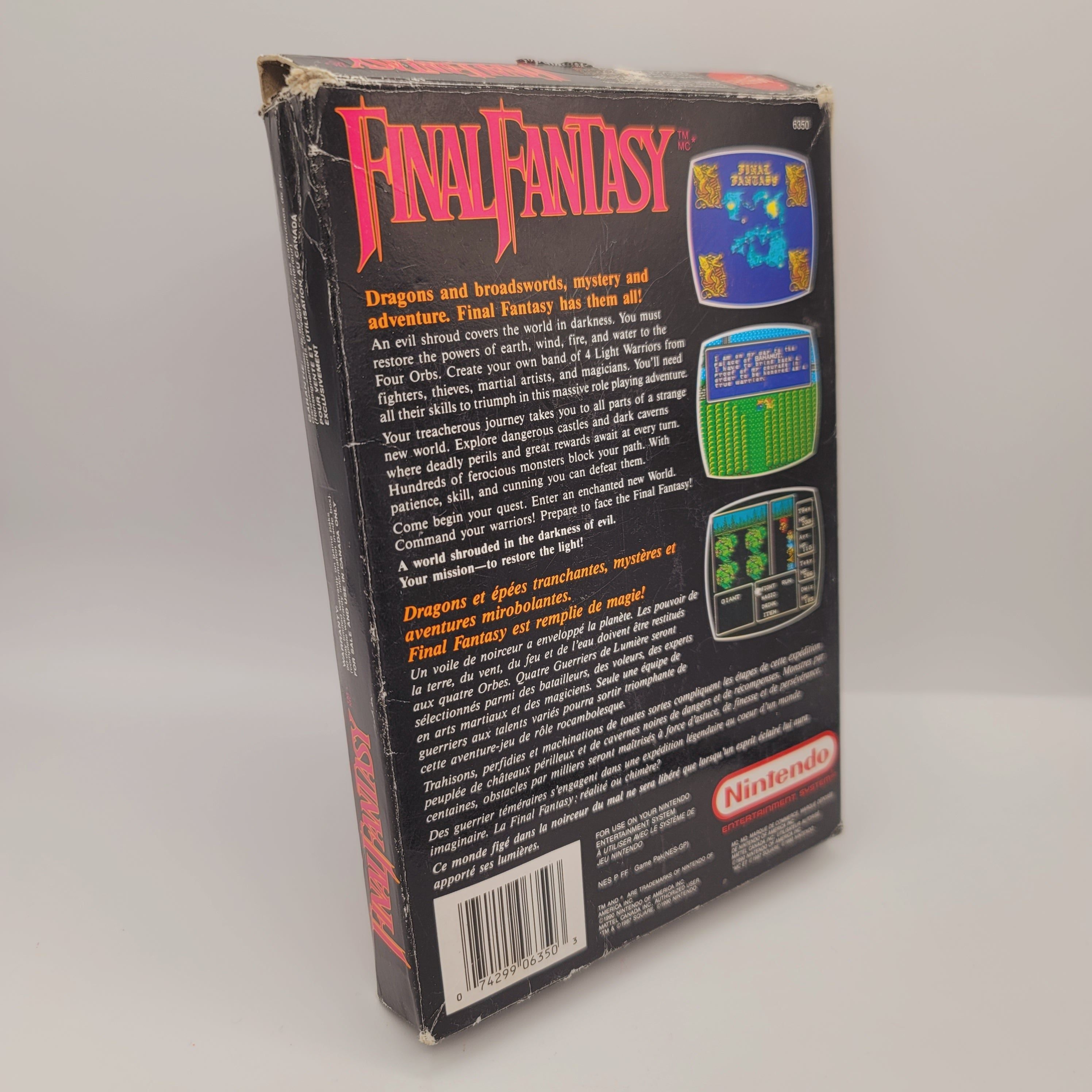 NES - Final Fantasy (Complete In Box / C- / With Rough Manual and Maps)