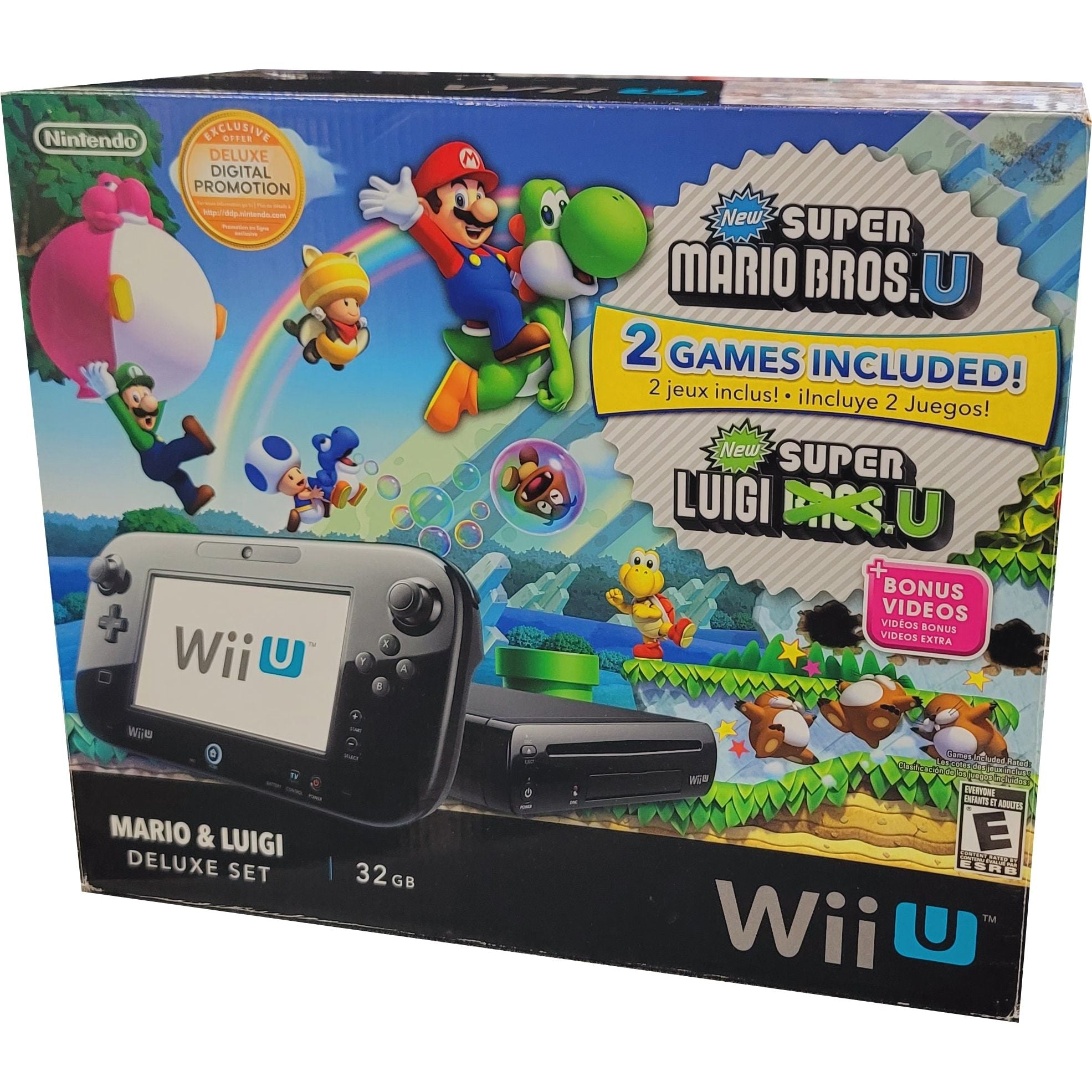 Nintendo Wii U 32GB Deluxe Set (Complete in Box New Super Mario Lu