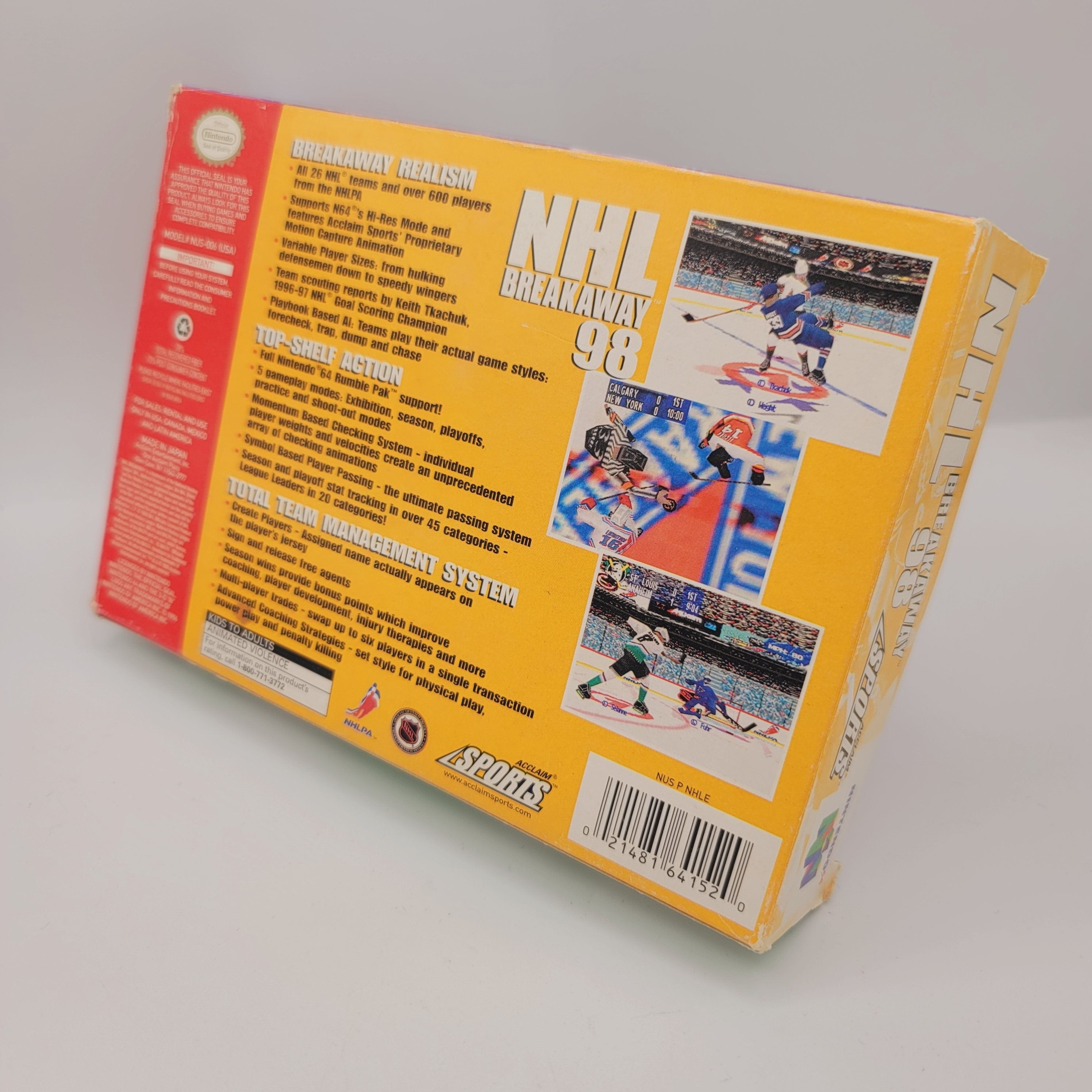 N64 - NHL Breakaway 98 (Complete in Box / B+ / With Manual)