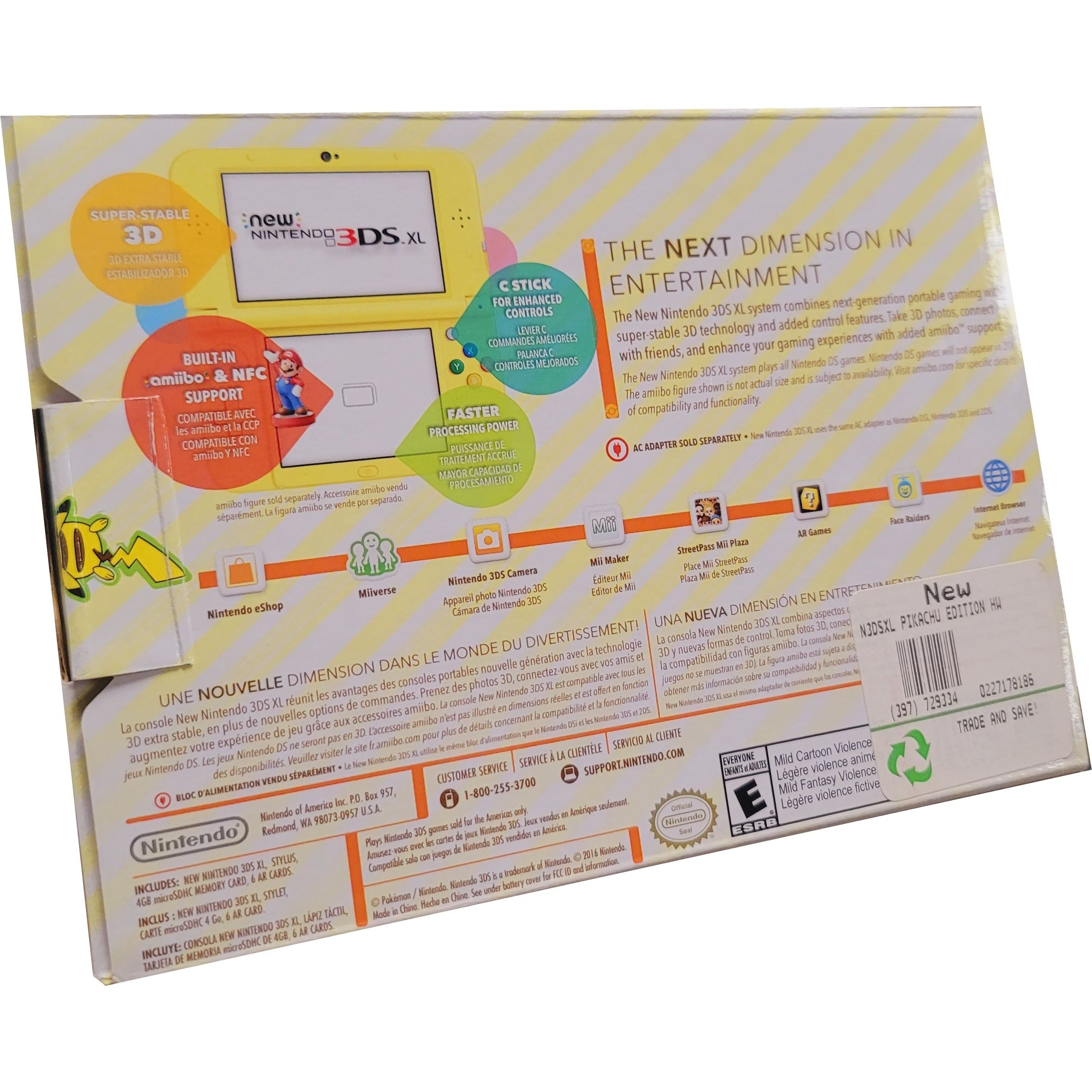 *New* 3DS XL System (Pikachu Yellow Edition / Complete in Box)