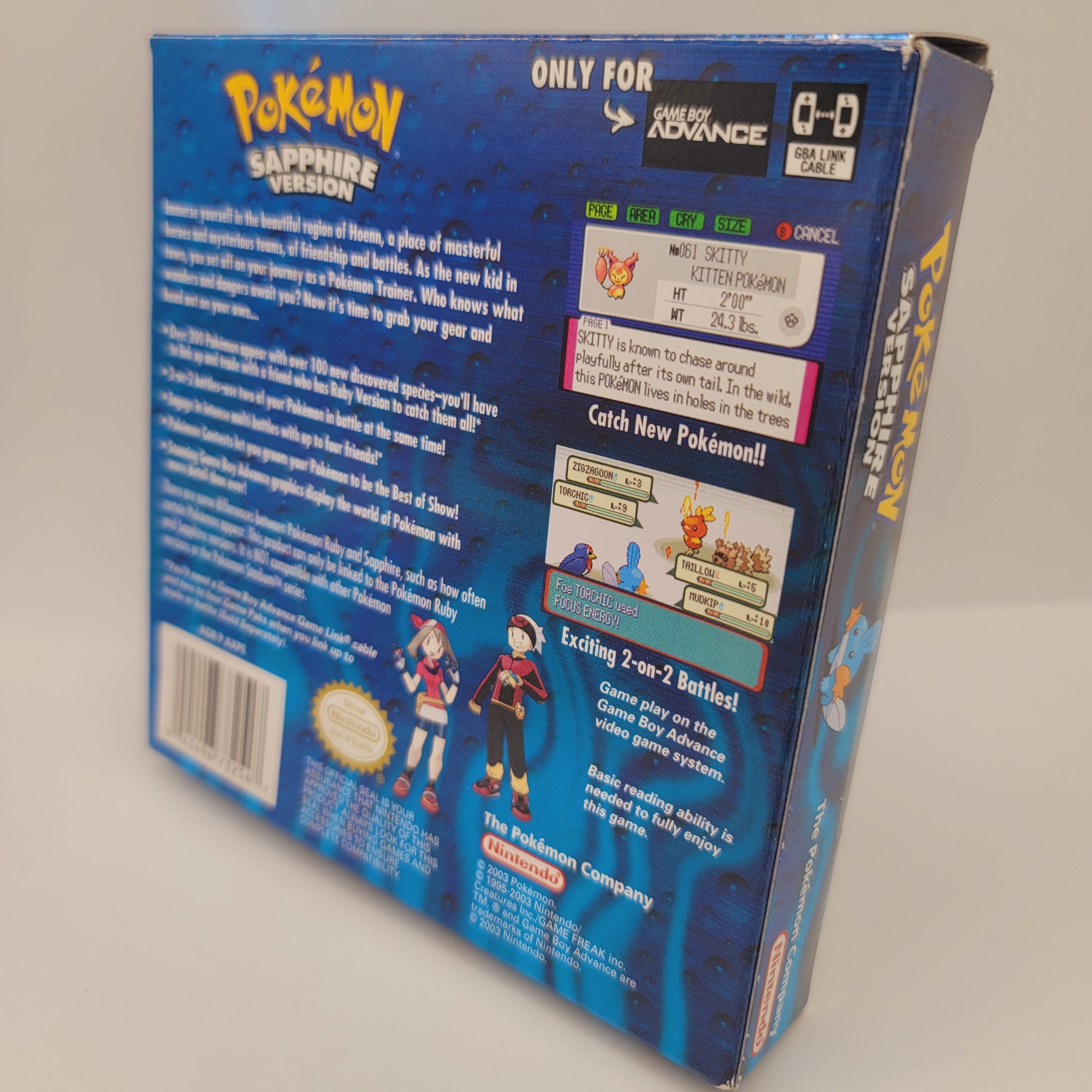 GBA - Pokemon Sapphire (Complete in Box / A- / With Manual)