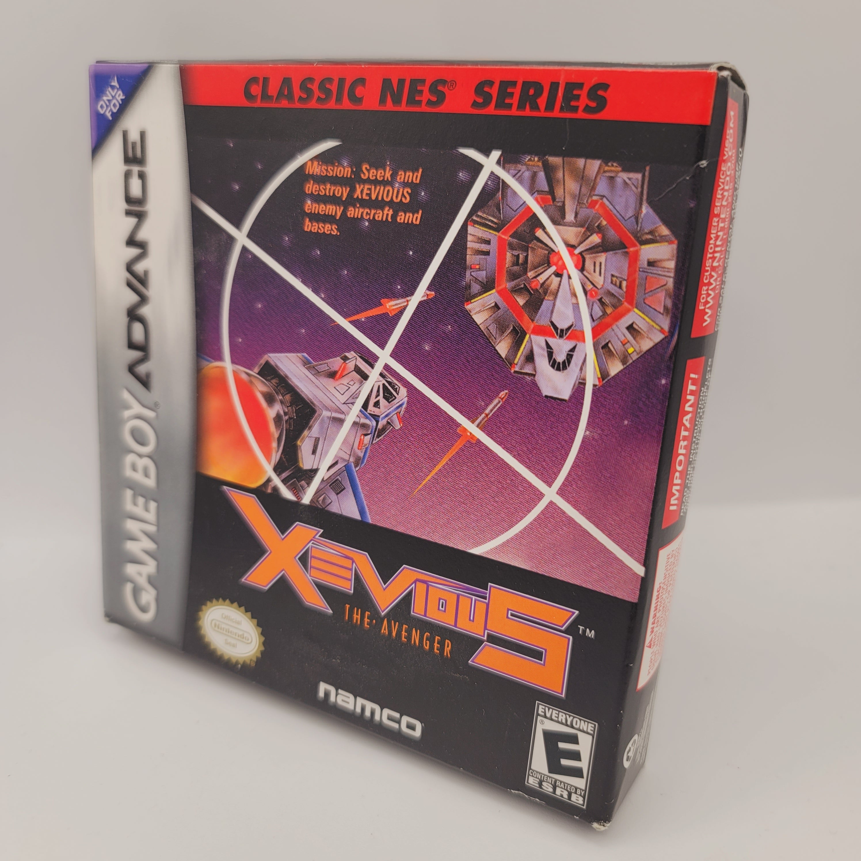 GBA - Classic NES Series Xevious The Avenger (Complete in Box / A- / With Manual)