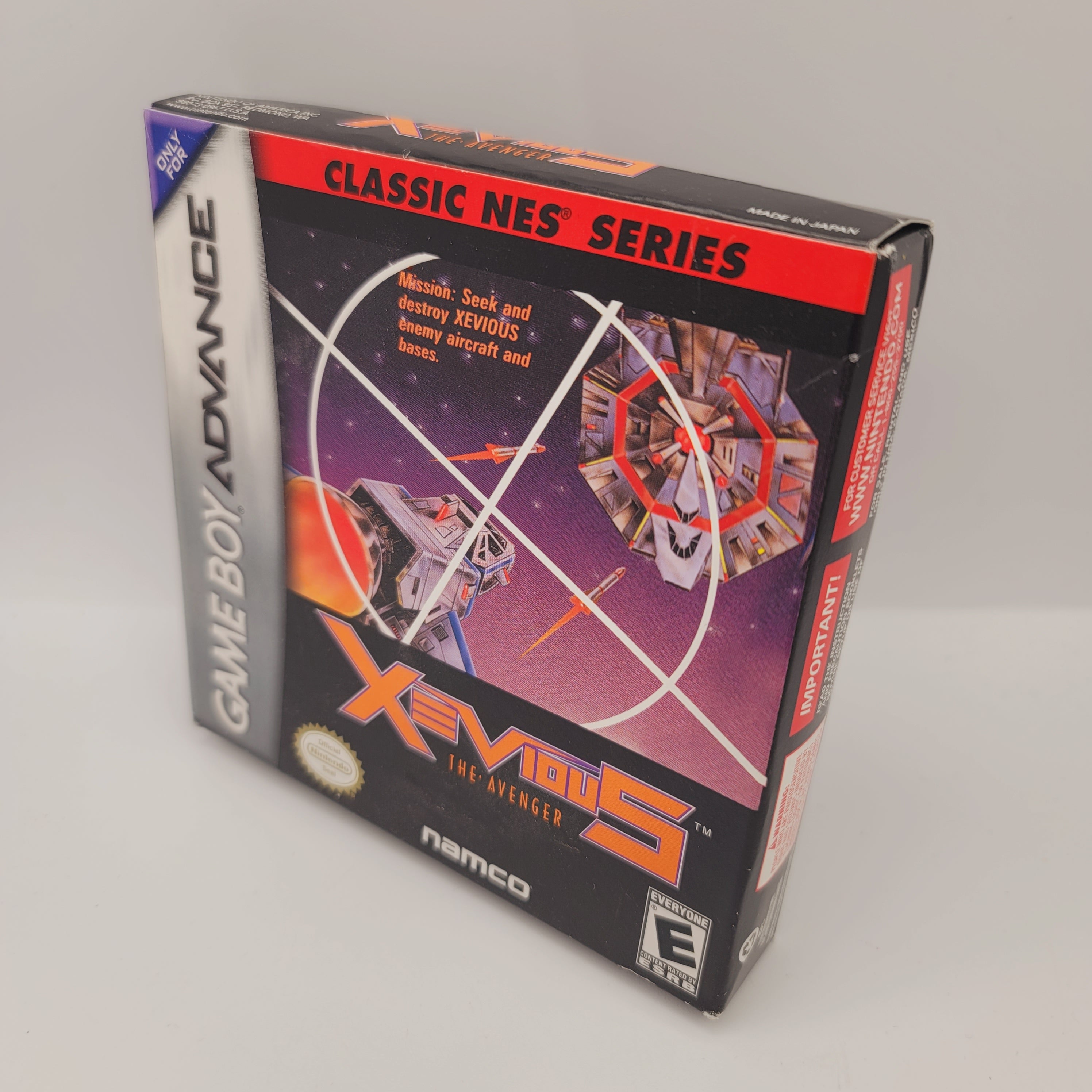 GBA - Classic NES Series Xevious The Avenger (Complete in Box / A- / With Manual)