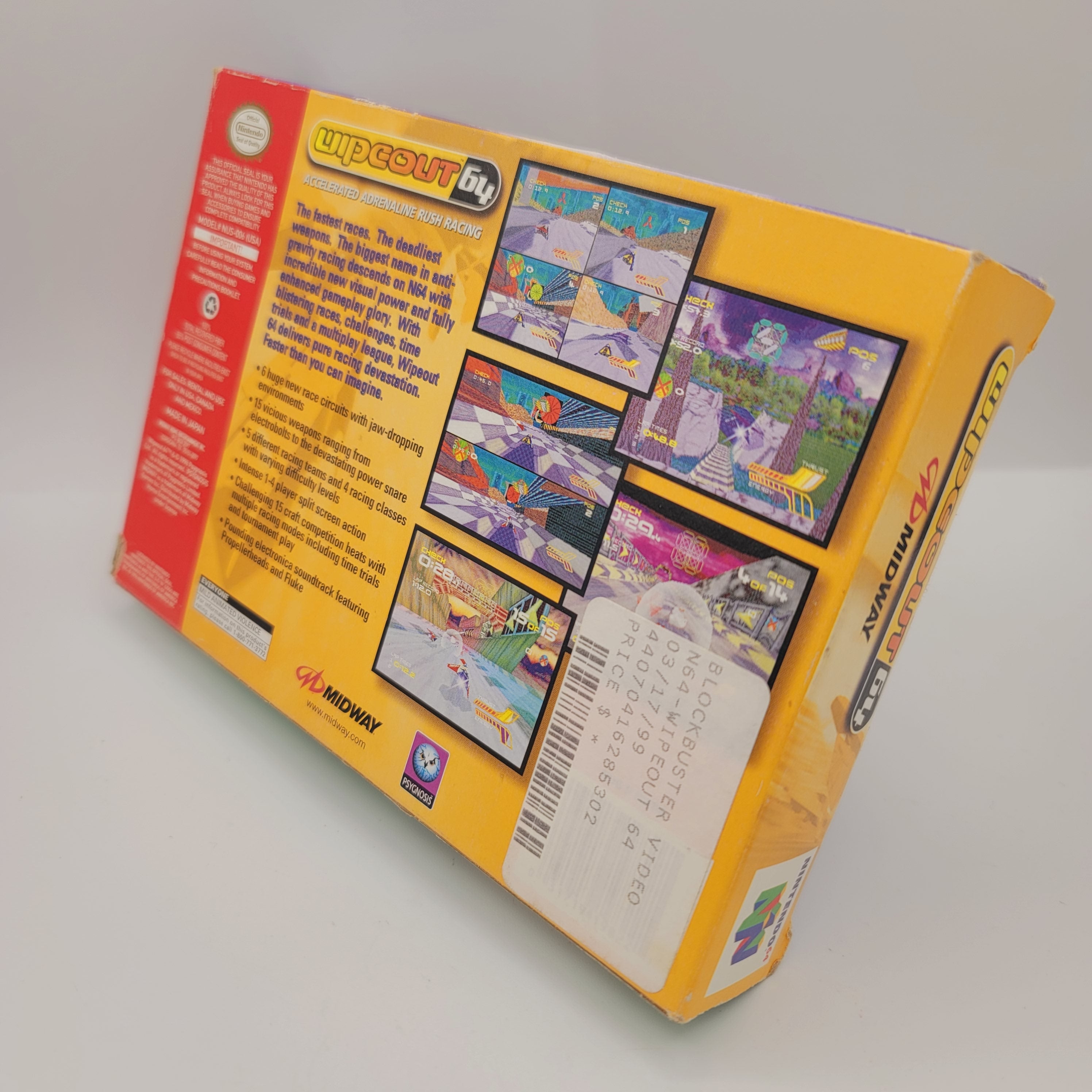 N64 - WipeOut 64 (Complete in Box / B+ / Worn Manual)