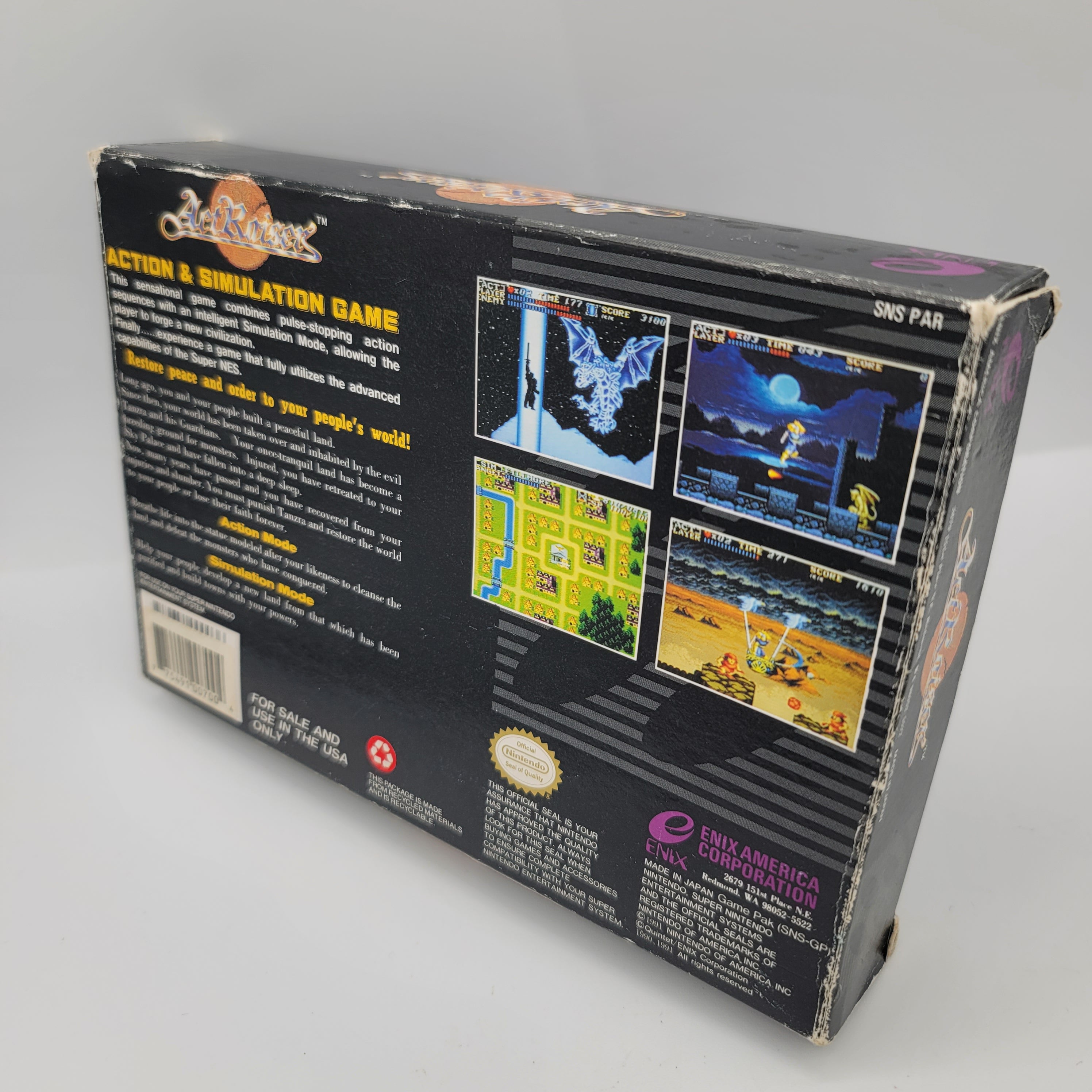 SNES - ActRaiser (Complete in Box / B- / With Manual)