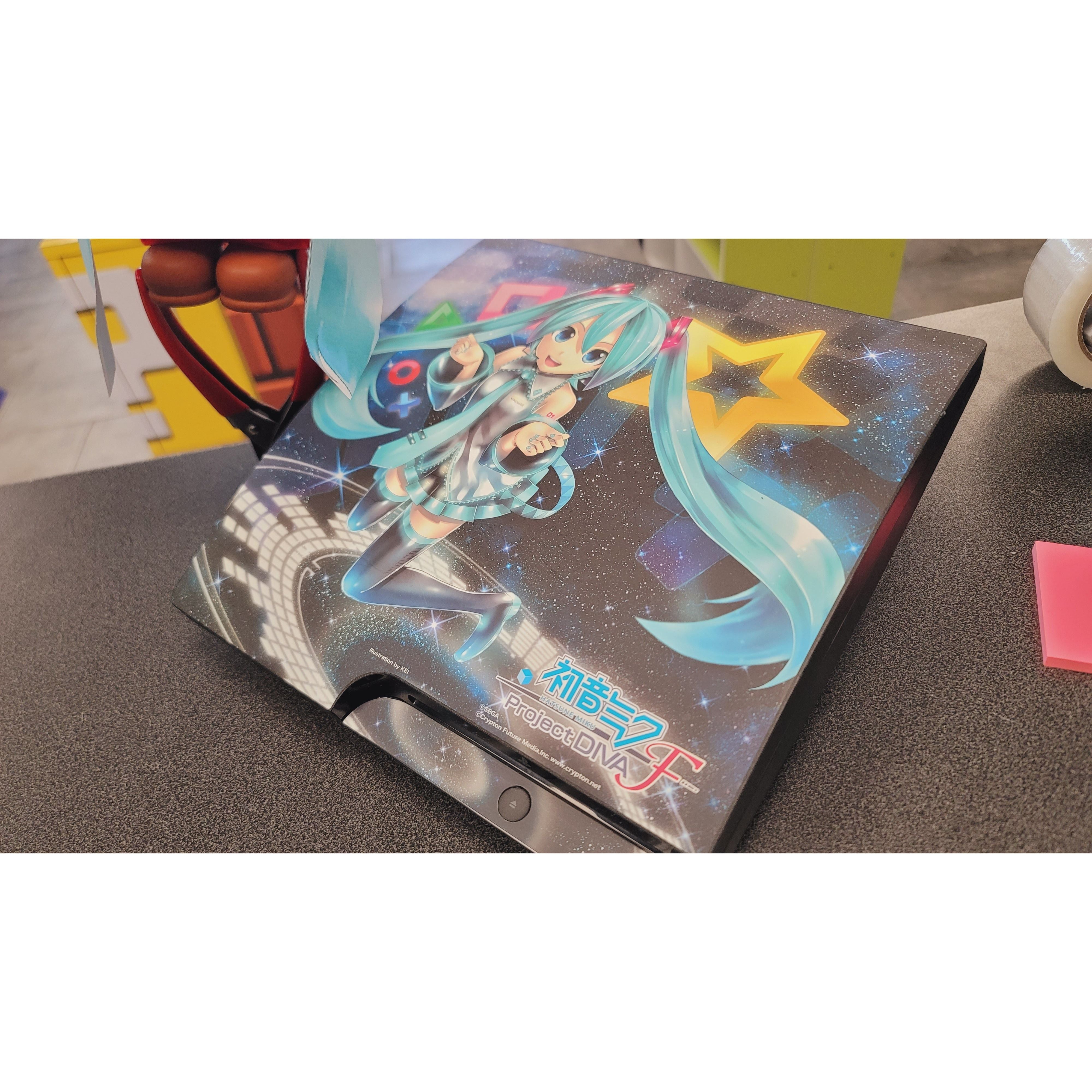 PlayStation 3 Slim System 320GB - Project Diva F Miku Decal (No Controller)