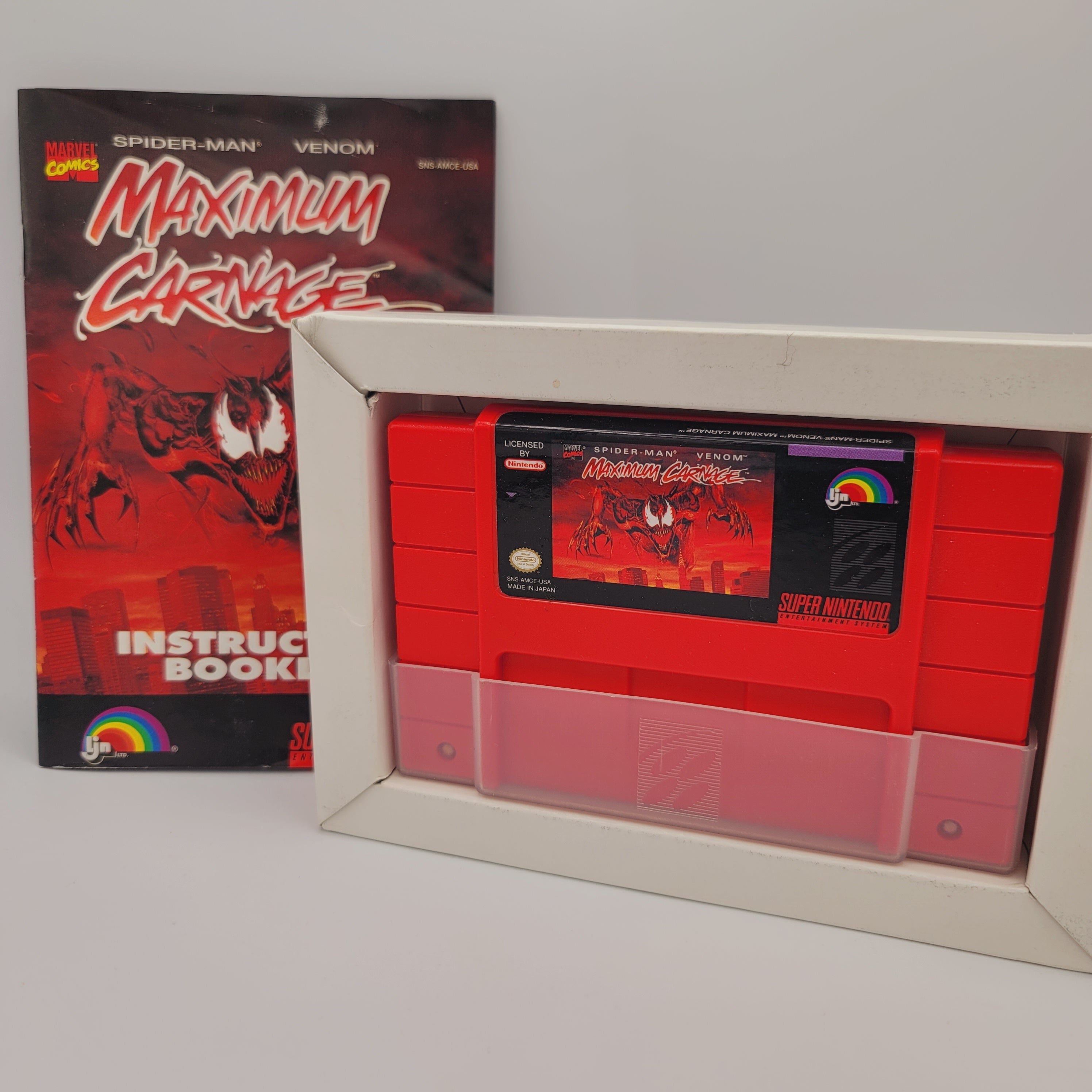 SNES - Spider-Man & Venom Maximum Carnage (Complete in Box / B- / With Manual)