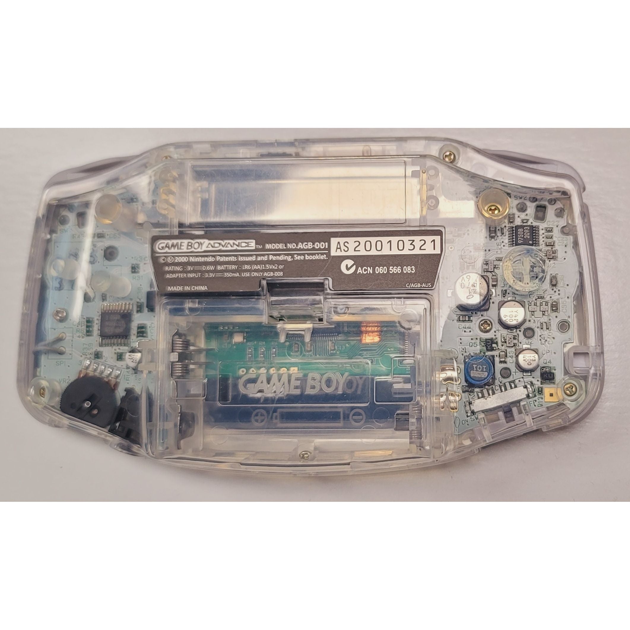Game Boy Advance System (Custom Clear / Backlit Mod)