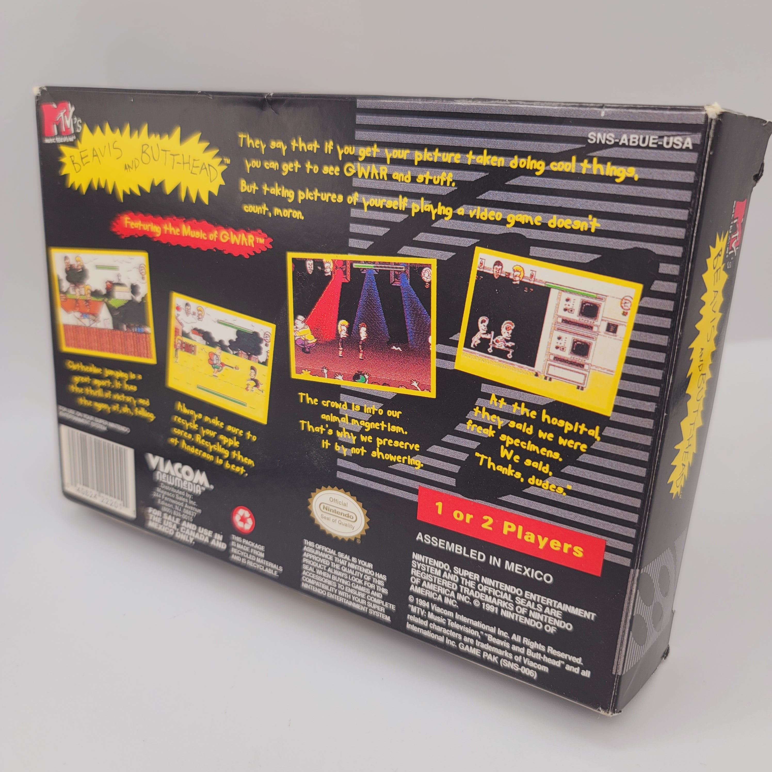SNES - MTV's Beavis and Butt-Head (Complete in Box / A / With Manual)