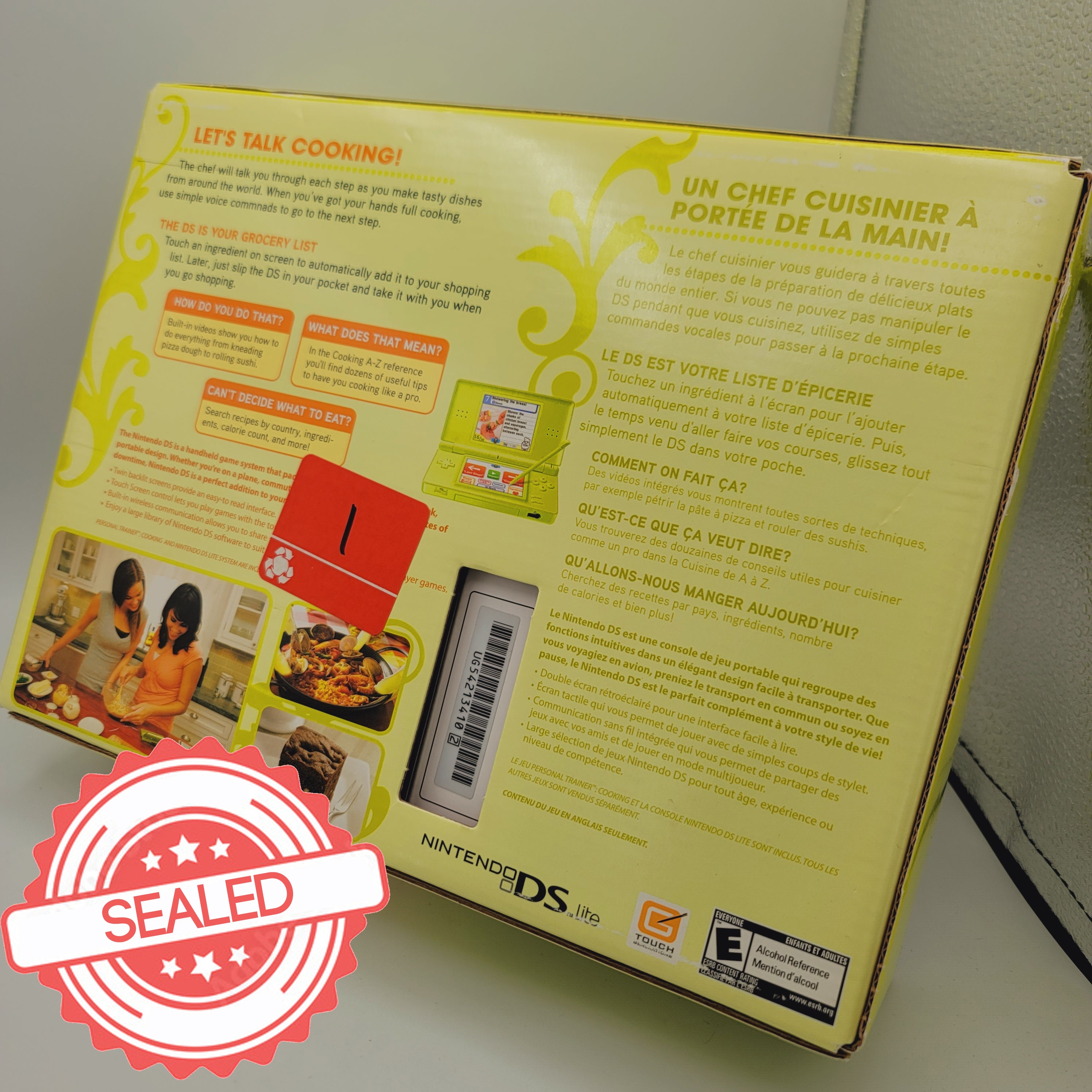 DS Lite System Special Edition Personal Trainer Cooking Green Sealed Box