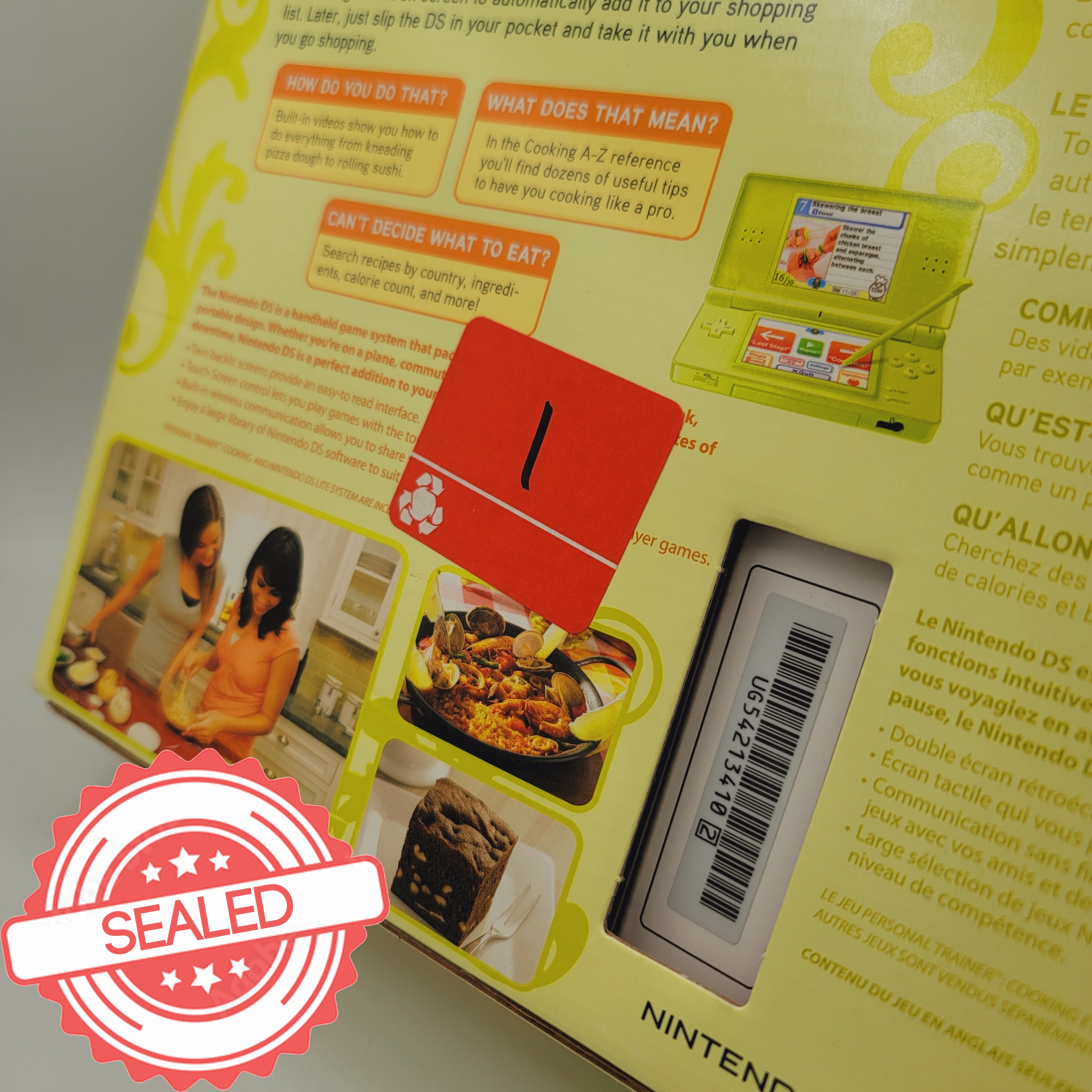 DS Lite System Special Edition Personal Trainer Cooking Green Sealed Box