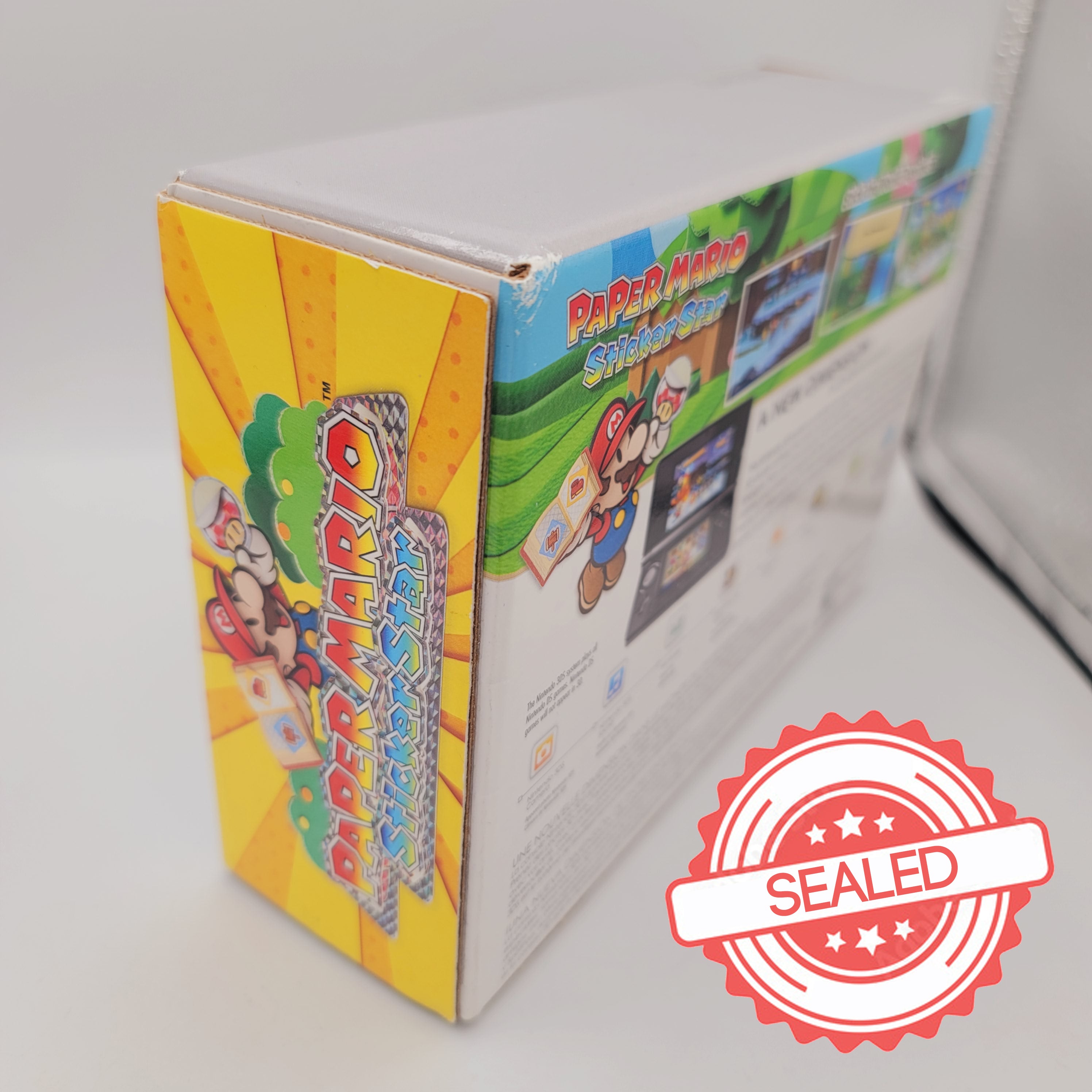 3DS System Black Paper Mario Sticker Star Bundle Sealed Box