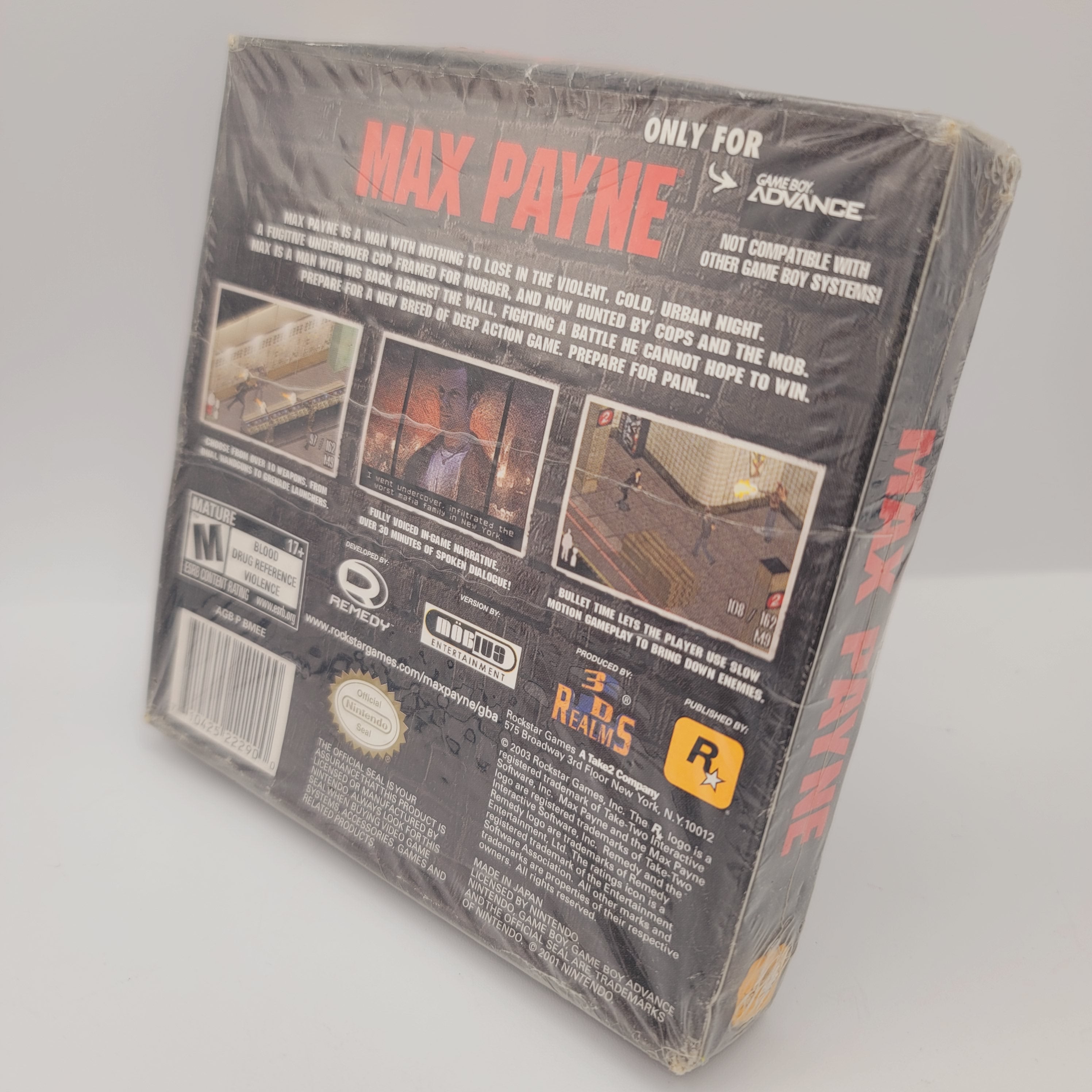 GBA - Max Payne (Complete in Box / Sealed / Worn)