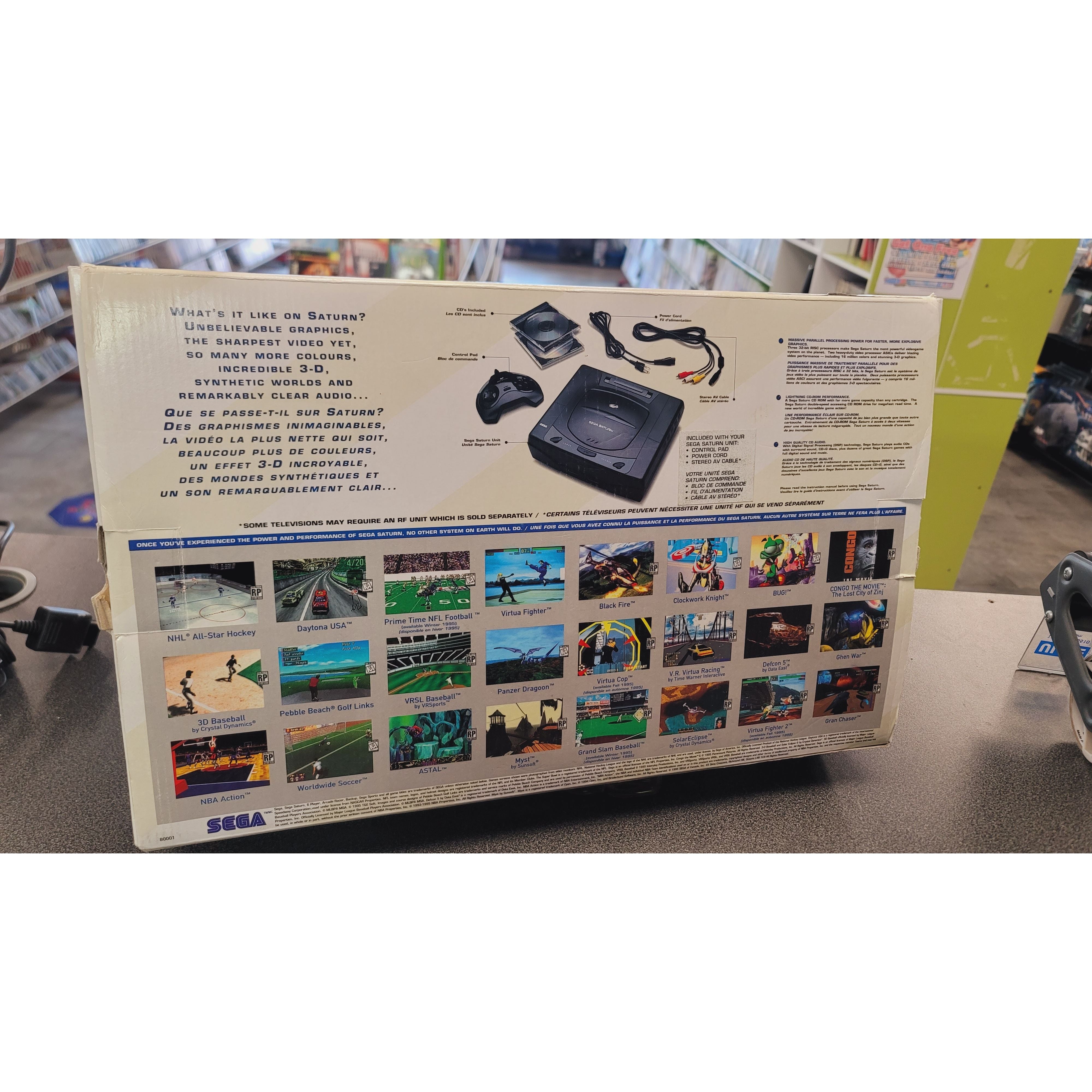 Sega Saturn System Complete in Box with Region Mod