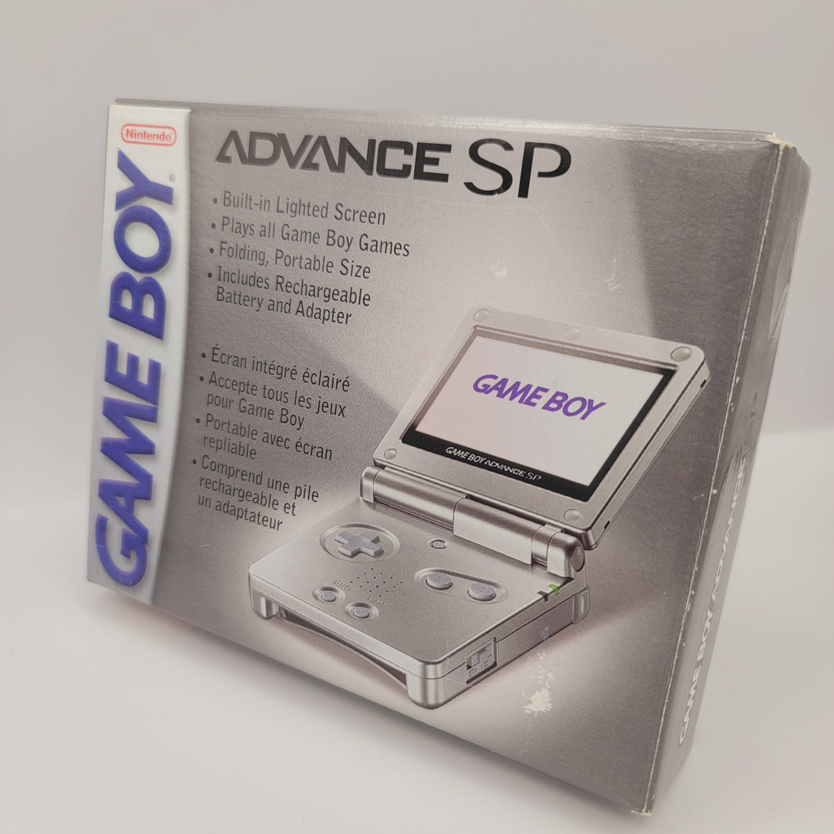 Game Boy Advance SP System (Complete in Box / Front Lit / Platinum)