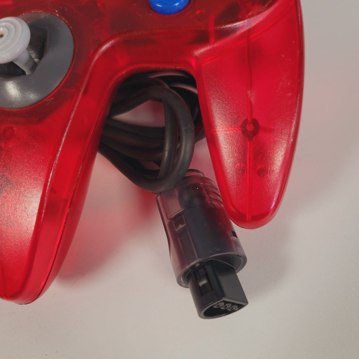 Branded Nintendo 64 Controller (Watermelon Red / Smoke Grey Plug)