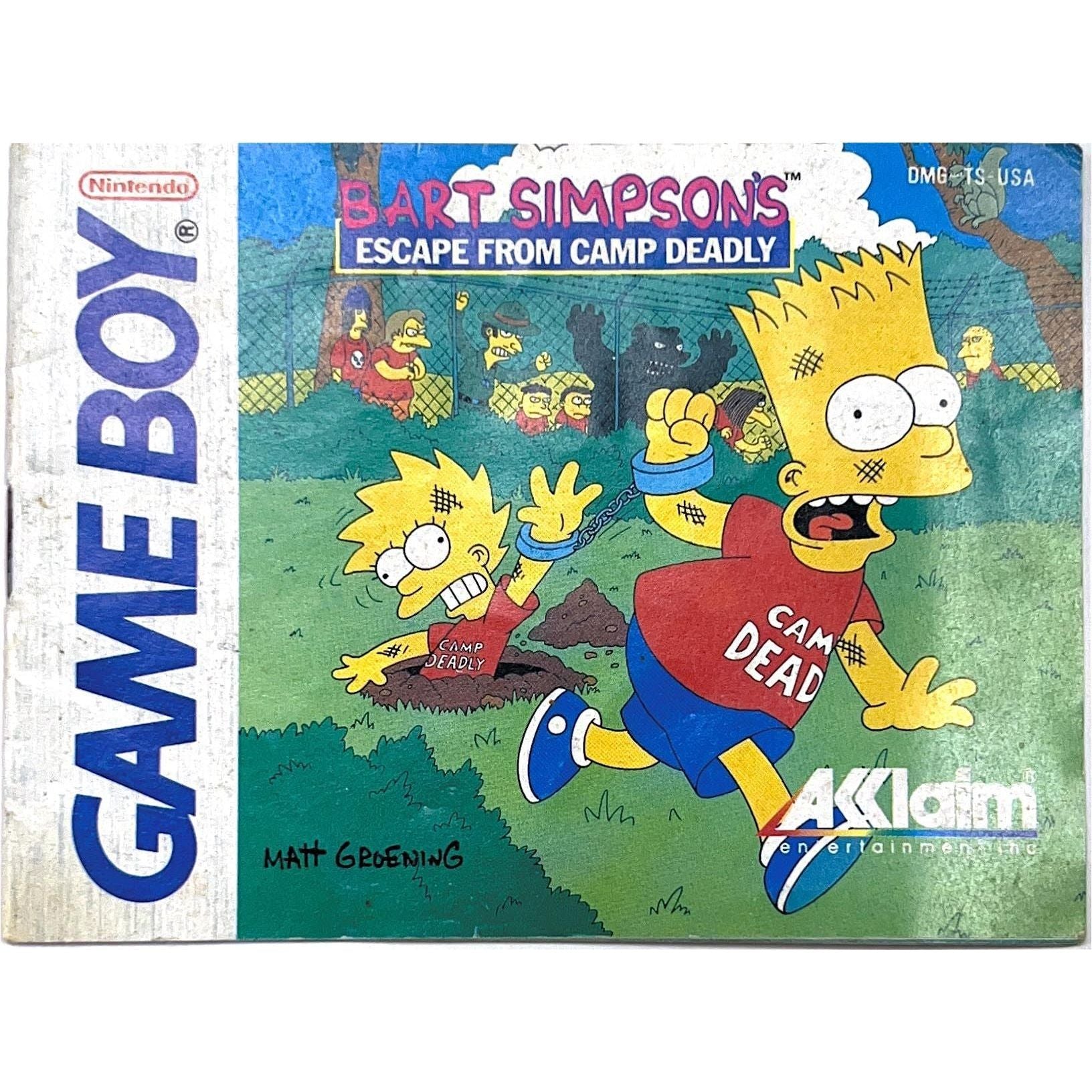GB - Bart Simpsons Escape from Camp Deadly (Manual)