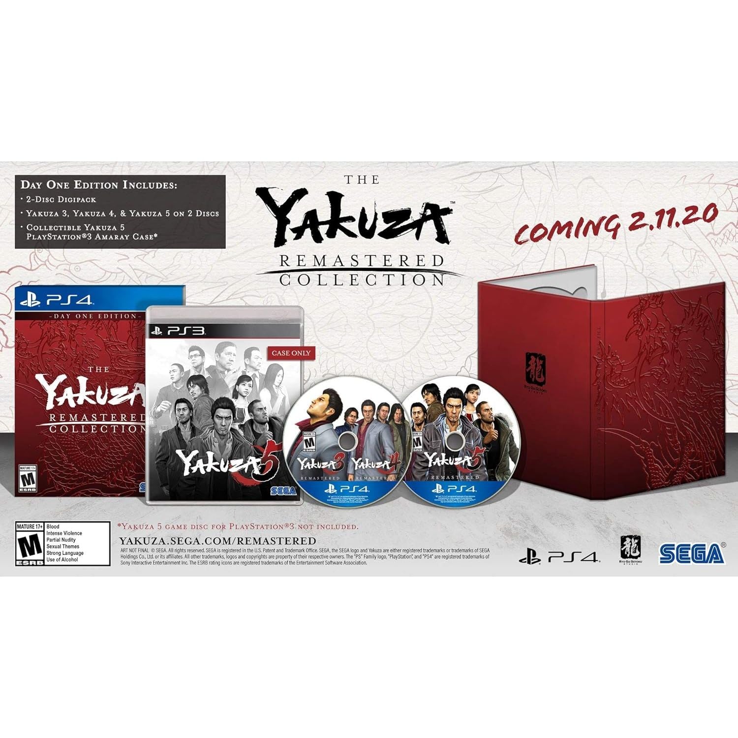 PS4 - The Yakuza Remastered Collection with PS3 Case